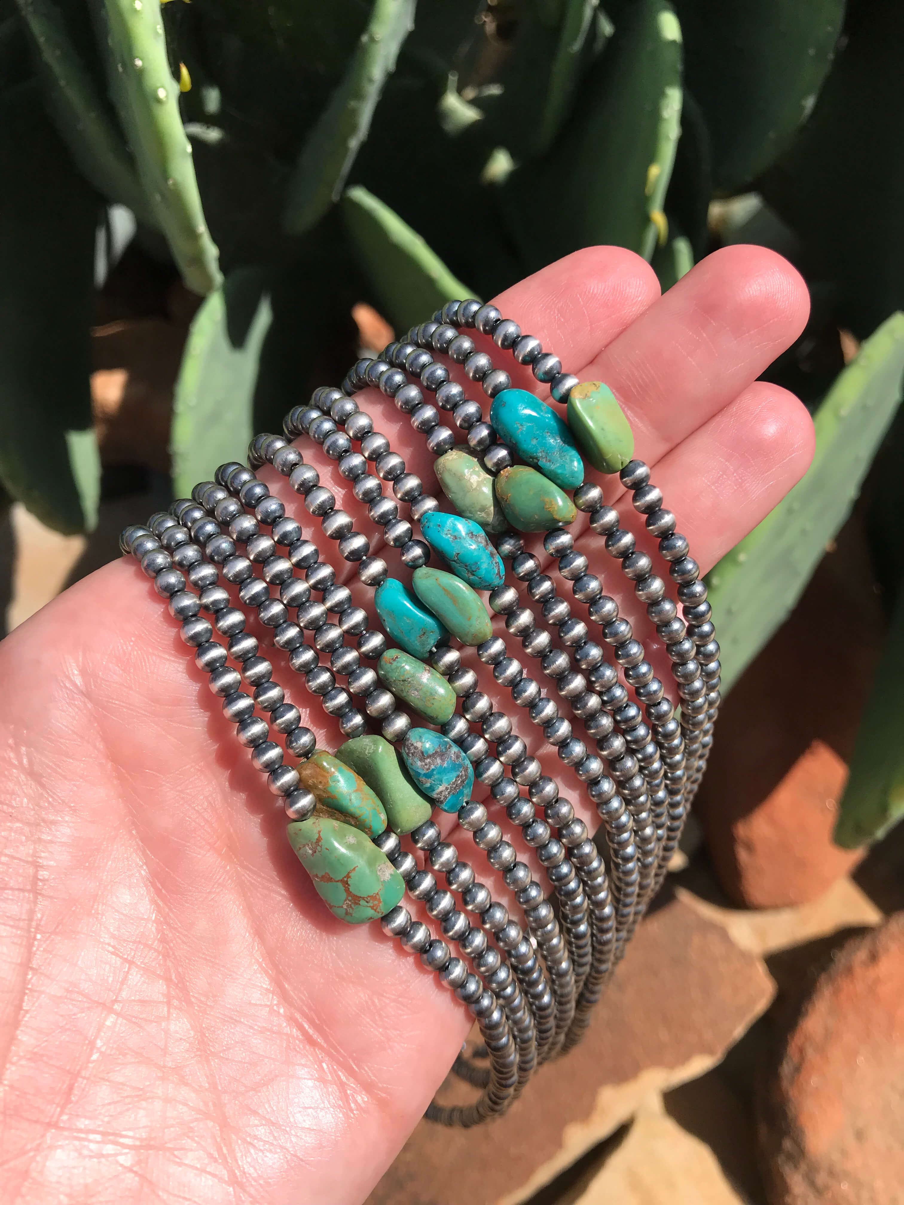 The Stagecoach Necklace-Necklaces-Calli Co., Turquoise and Silver Jewelry, Native American Handmade, Zuni Tribe, Navajo Tribe, Brock Texas