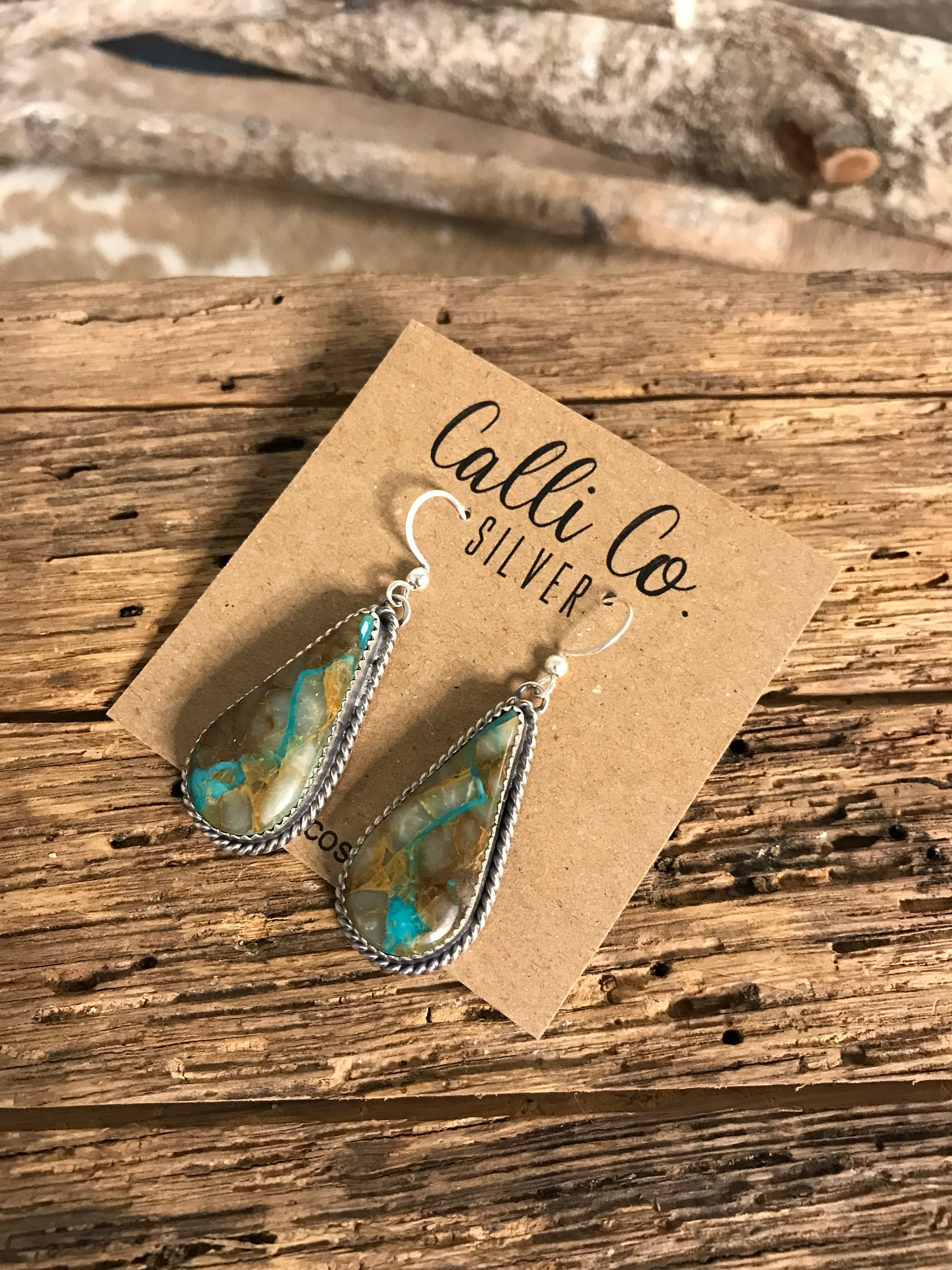 The Turquoise Dangles, 21-Earrings-Calli Co., Turquoise and Silver Jewelry, Native American Handmade, Zuni Tribe, Navajo Tribe, Brock Texas