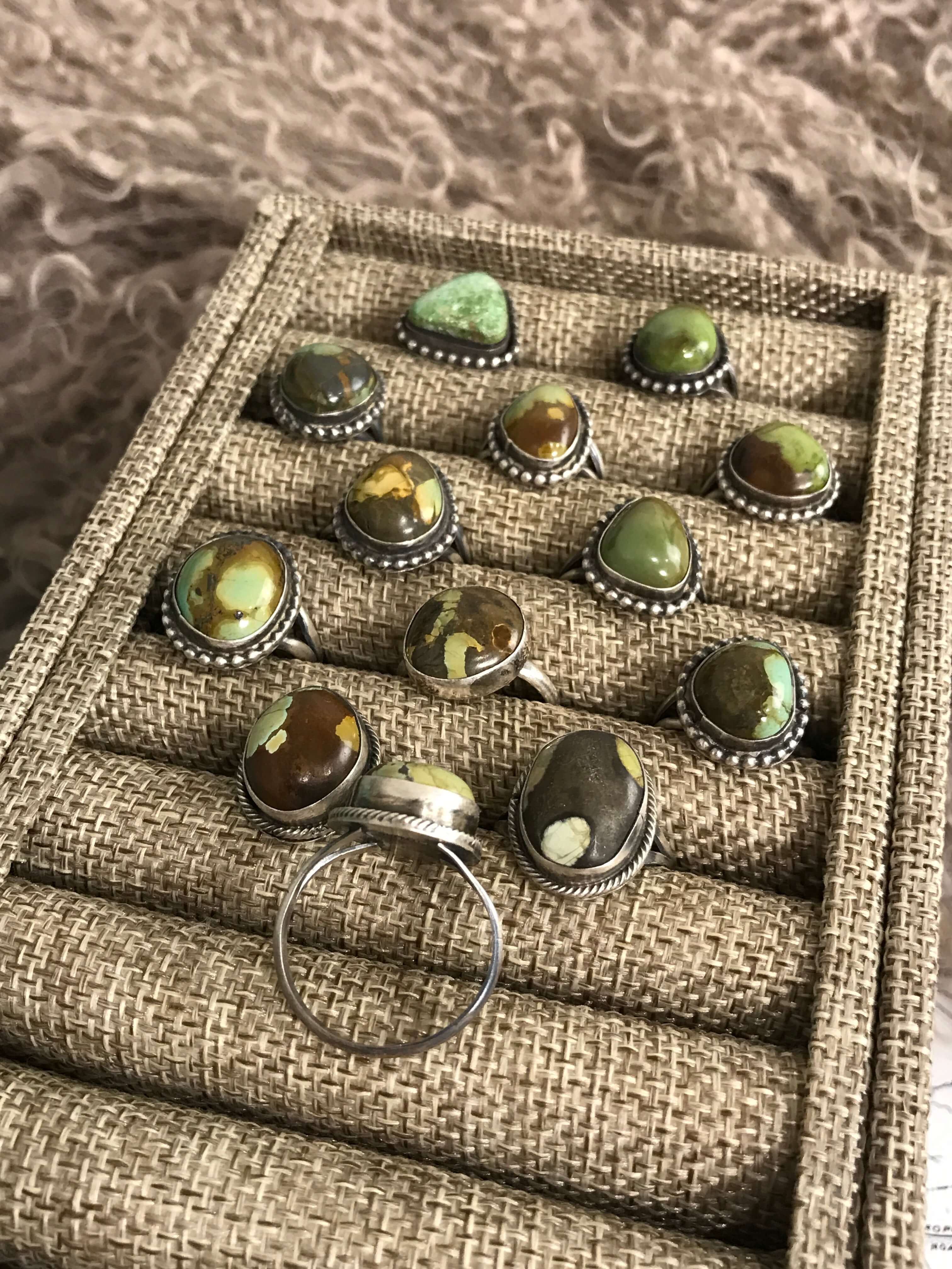 The Westend Rings-Rings-Calli Co., Turquoise and Silver Jewelry, Native American Handmade, Zuni Tribe, Navajo Tribe, Brock Texas