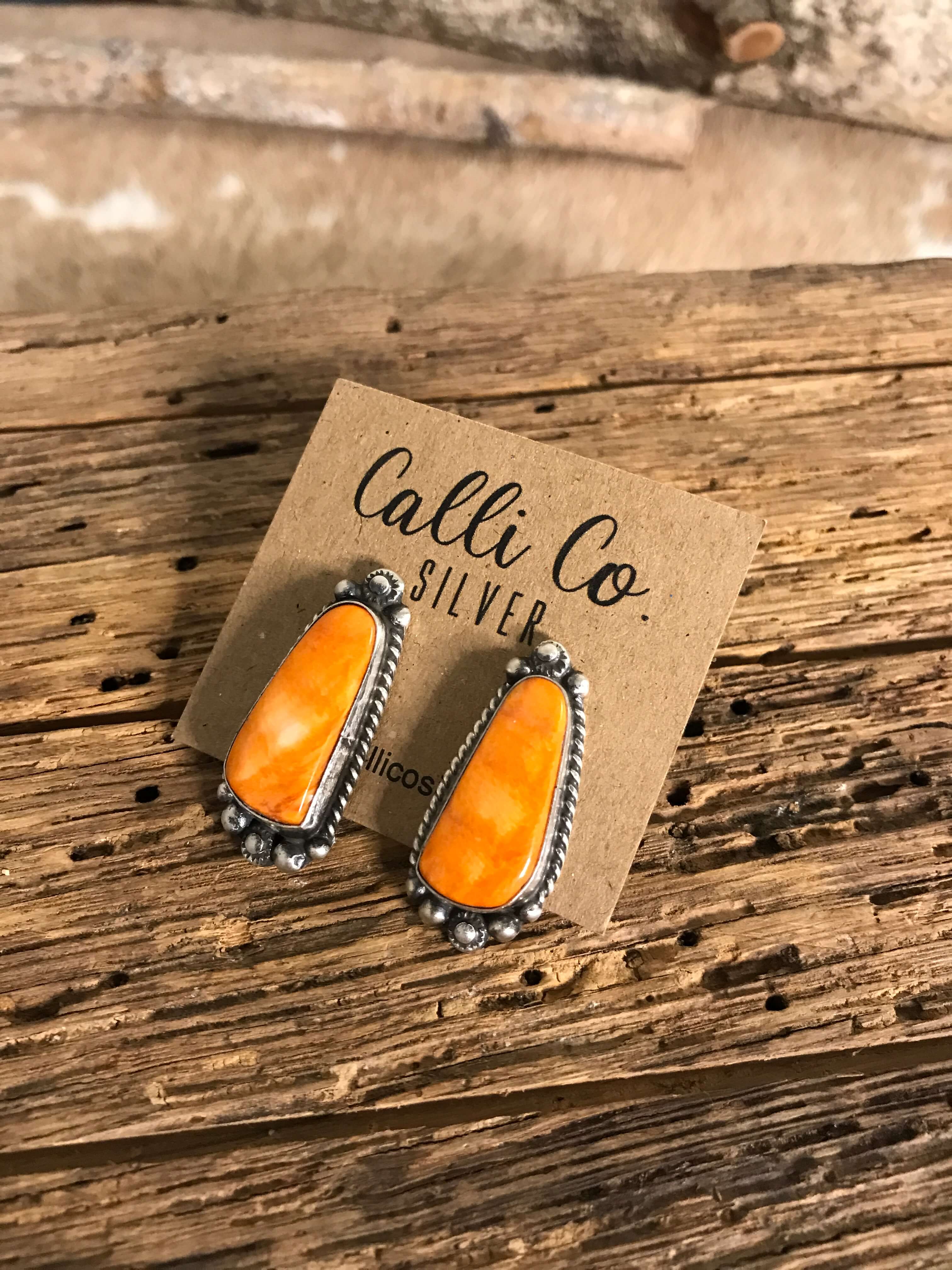 The Spiny Studs, 8-Earrings-Calli Co., Turquoise and Silver Jewelry, Native American Handmade, Zuni Tribe, Navajo Tribe, Brock Texas