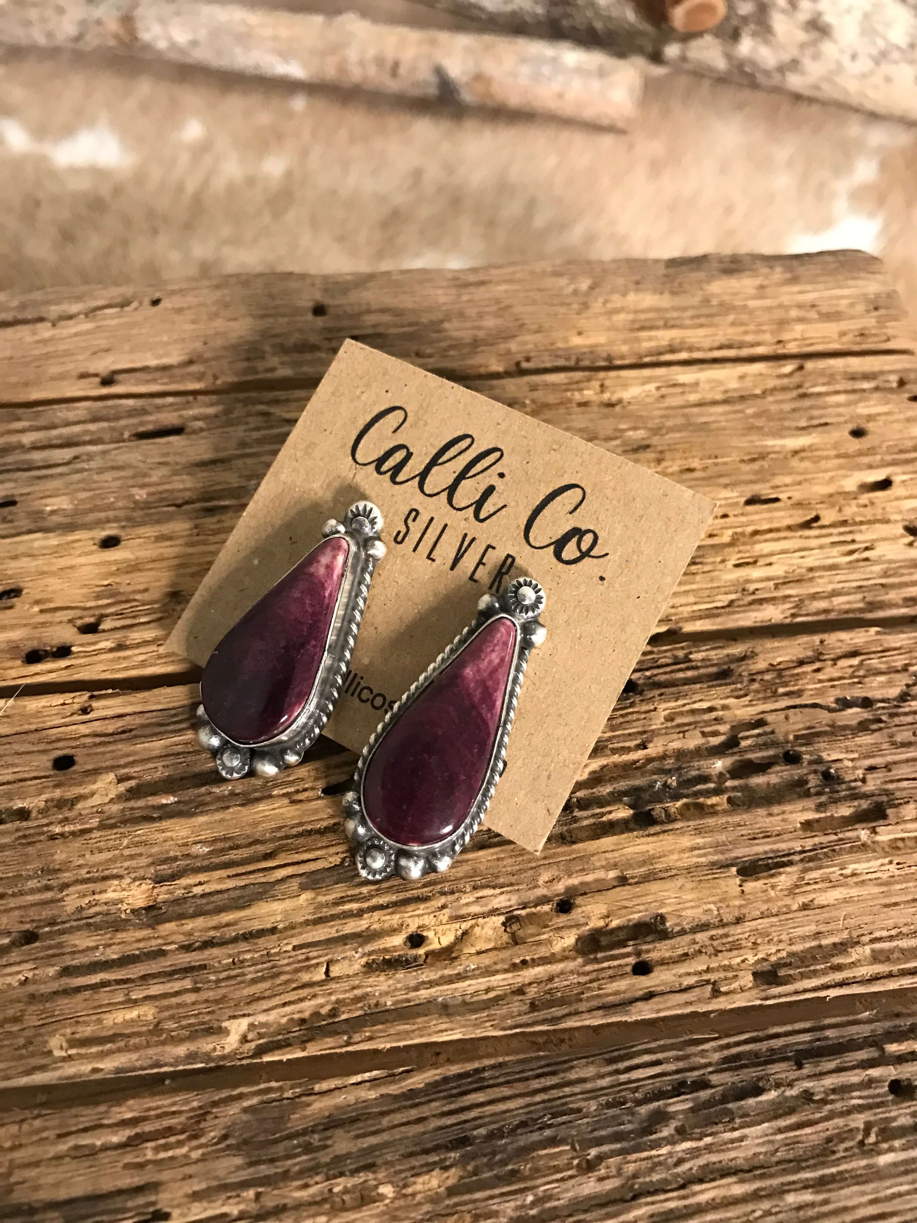 The Spiny Studs, 13-Earrings-Calli Co., Turquoise and Silver Jewelry, Native American Handmade, Zuni Tribe, Navajo Tribe, Brock Texas