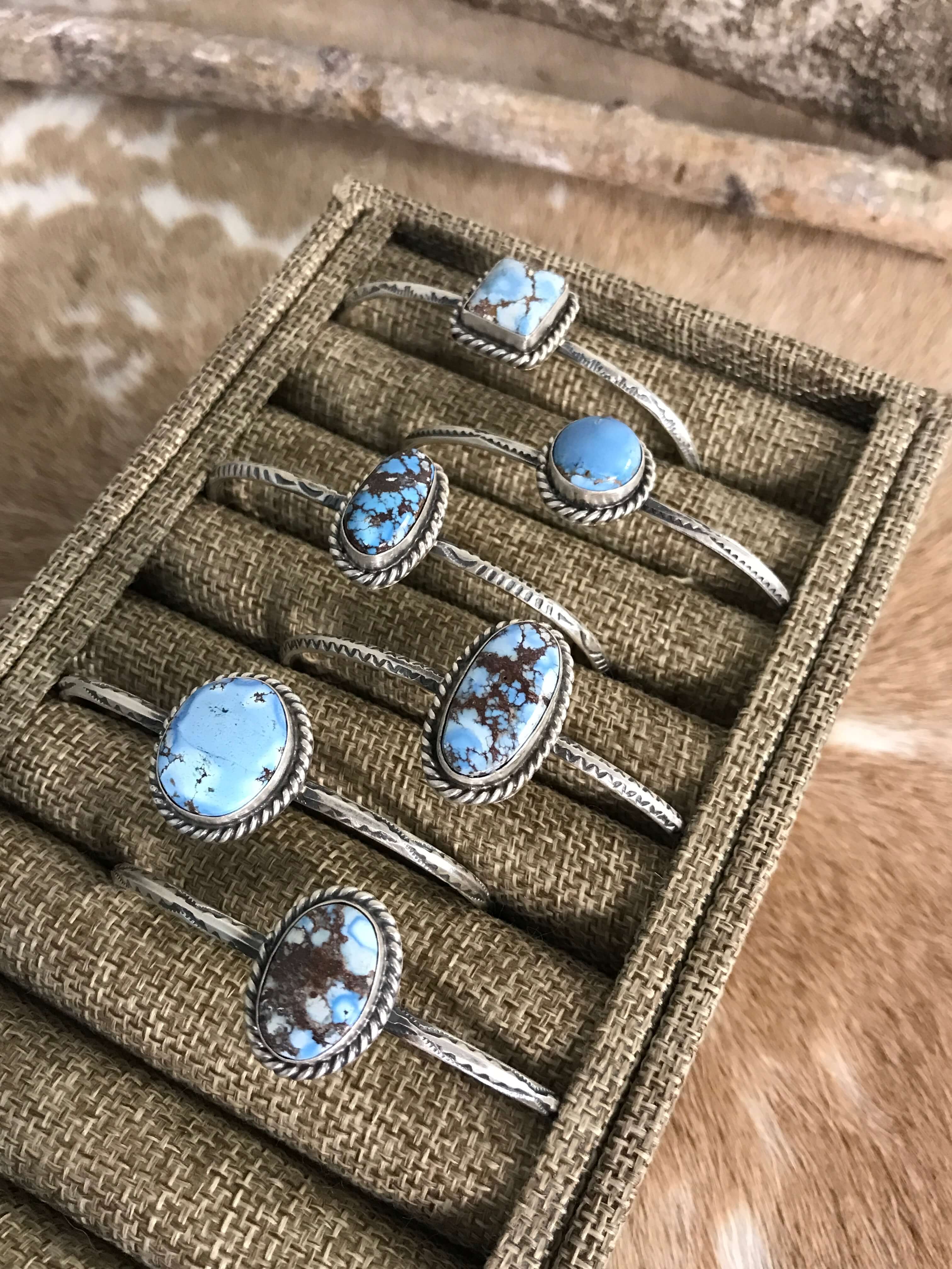 The Calexico Cuffs-Bracelets & Cuffs-Calli Co., Turquoise and Silver Jewelry, Native American Handmade, Zuni Tribe, Navajo Tribe, Brock Texas