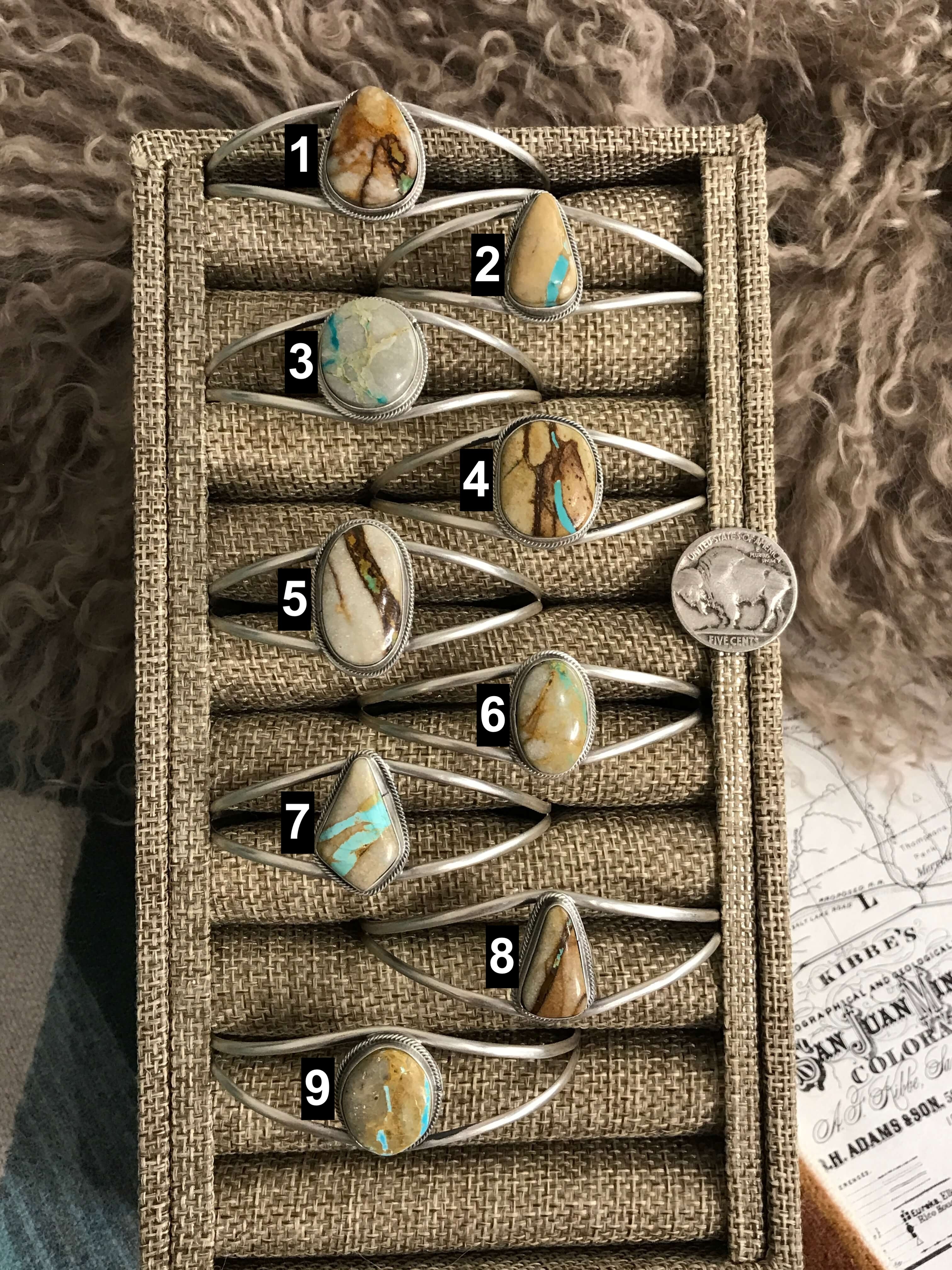 The Lasso Cuffs-Bracelets & Cuffs-Calli Co., Turquoise and Silver Jewelry, Native American Handmade, Zuni Tribe, Navajo Tribe, Brock Texas