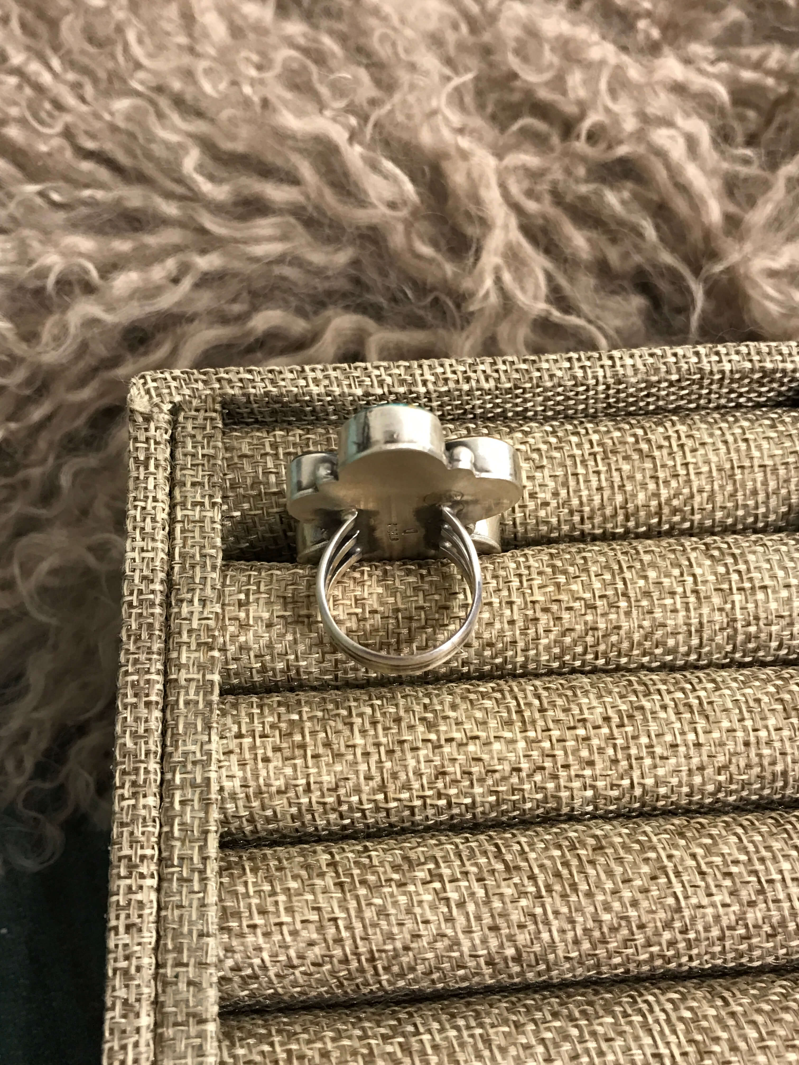 The Vagabond Ring 2, Sz 7-Rings-Calli Co., Turquoise and Silver Jewelry, Native American Handmade, Zuni Tribe, Navajo Tribe, Brock Texas