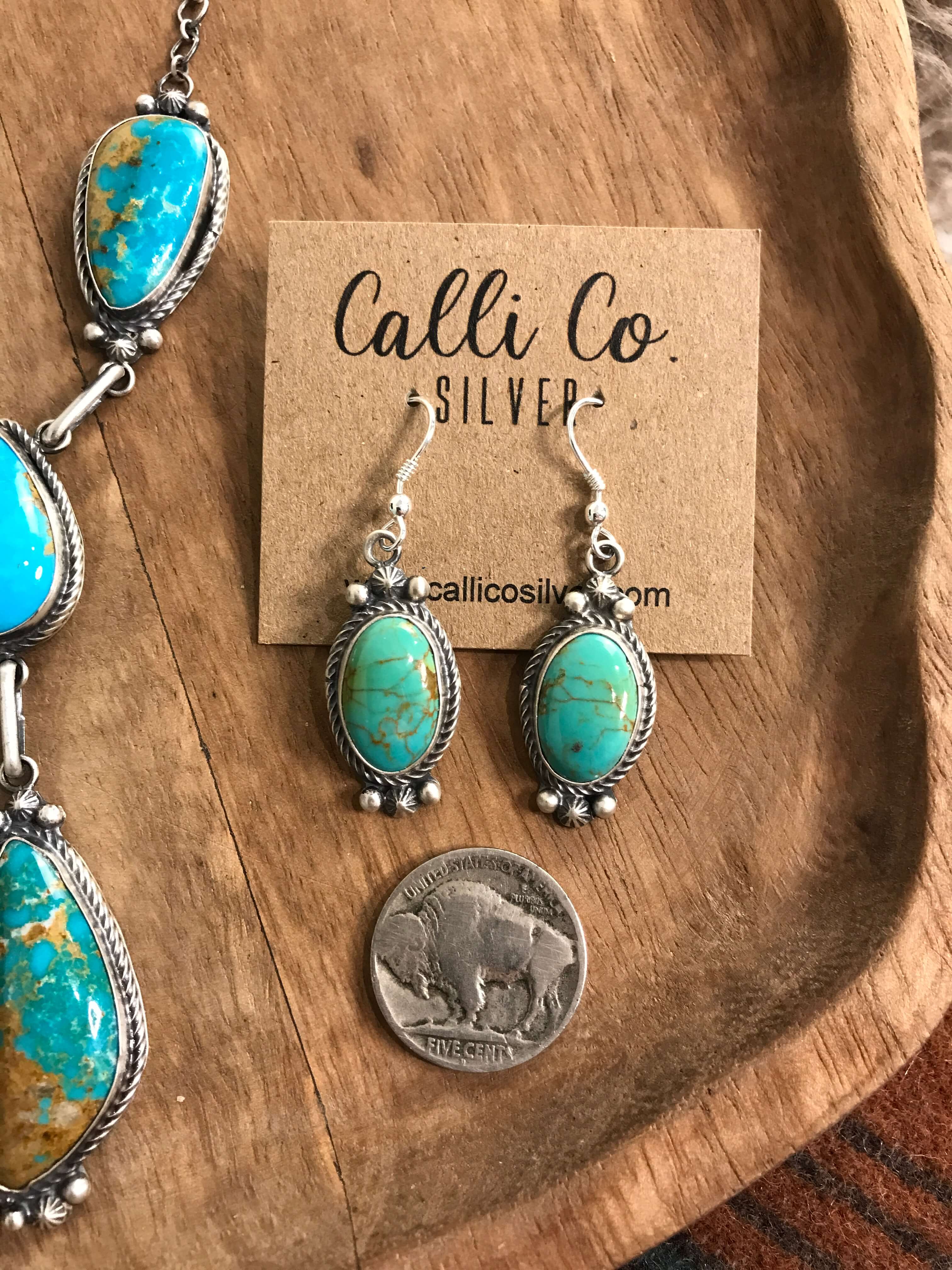 The Rhett Lariat Necklace Set xx-Necklaces-Calli Co., Turquoise and Silver Jewelry, Native American Handmade, Zuni Tribe, Navajo Tribe, Brock Texas