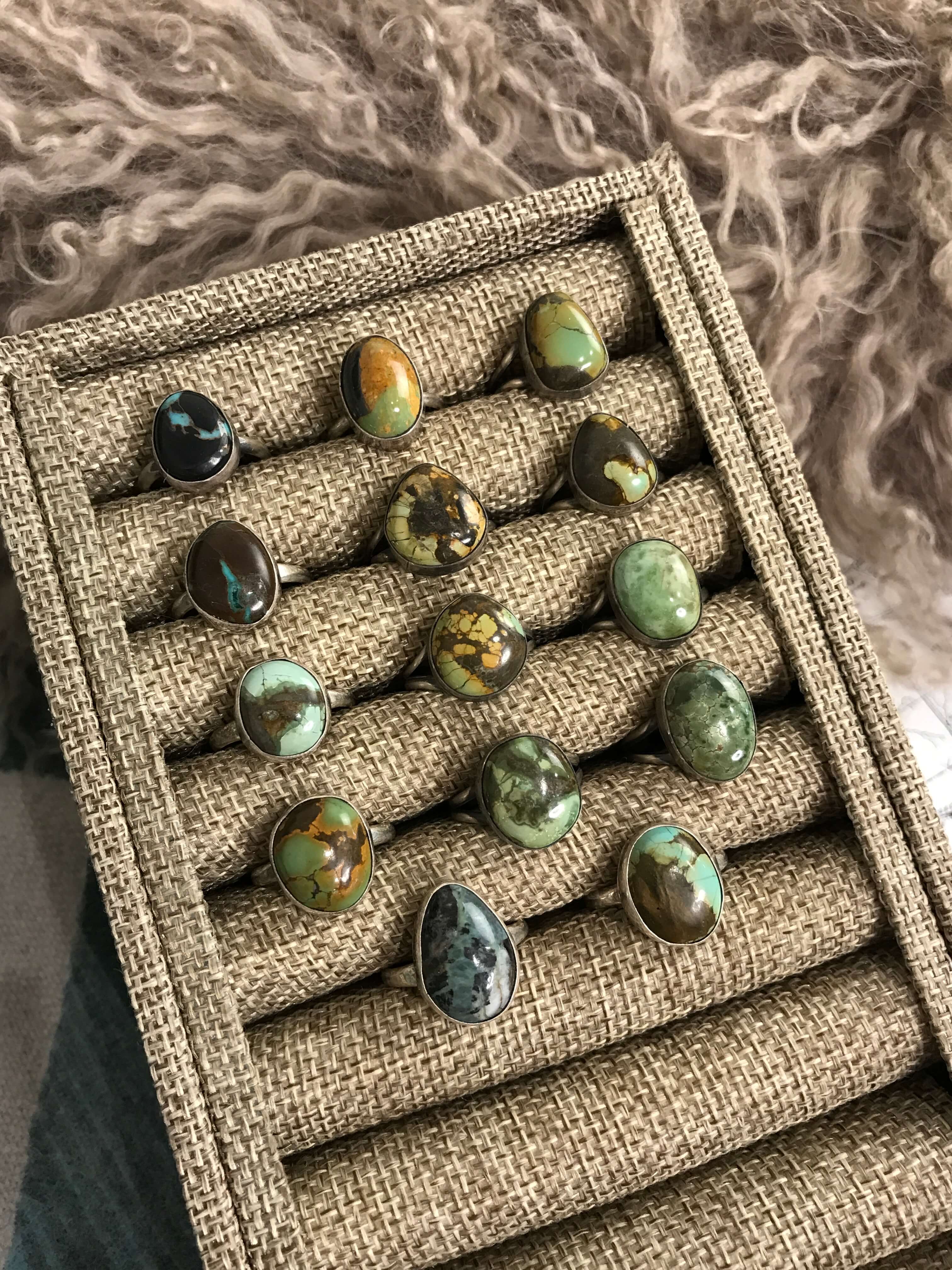 The Oakalla Rings-Rings-Calli Co., Turquoise and Silver Jewelry, Native American Handmade, Zuni Tribe, Navajo Tribe, Brock Texas