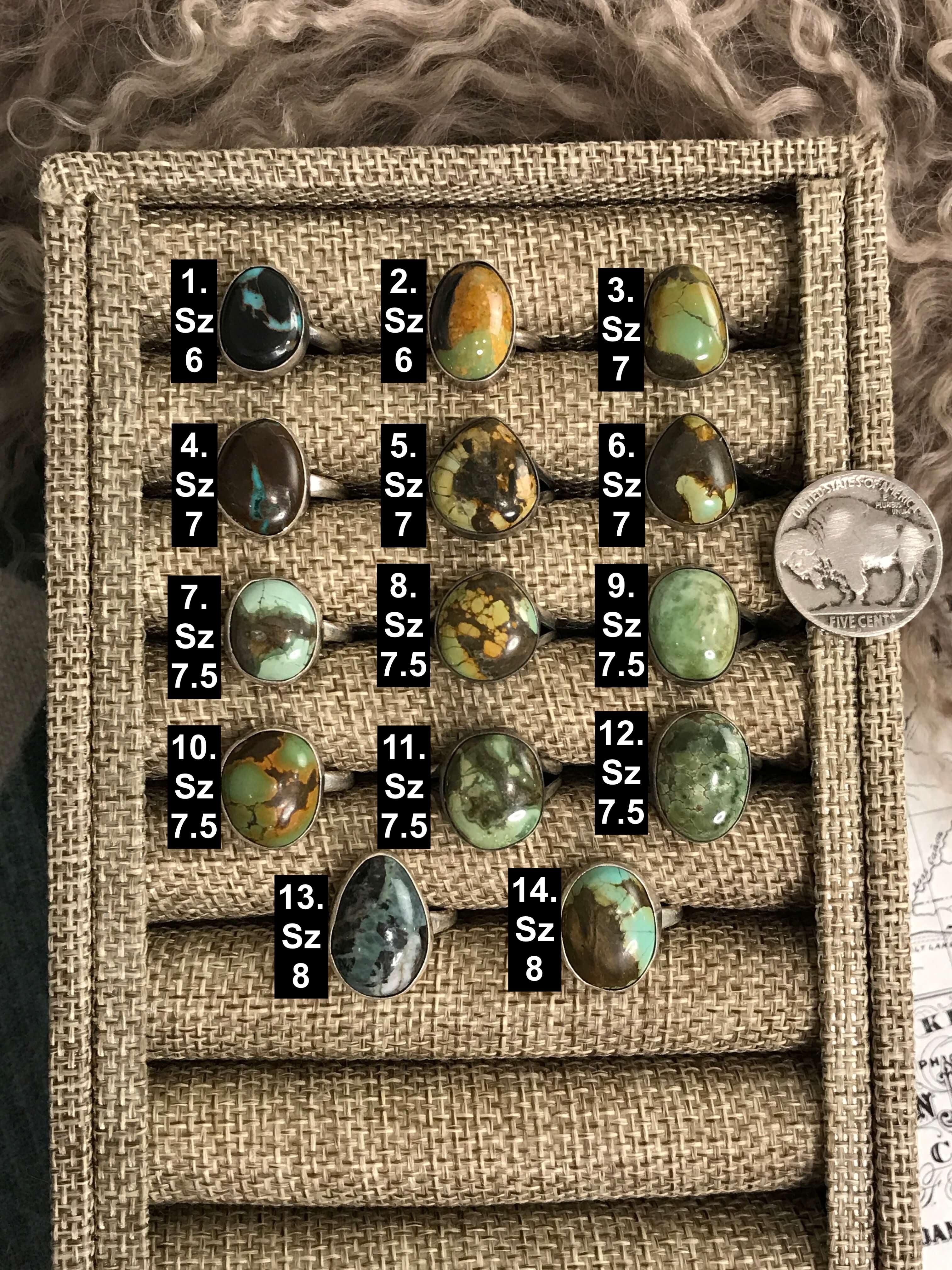 The Oakalla Rings-Rings-Calli Co., Turquoise and Silver Jewelry, Native American Handmade, Zuni Tribe, Navajo Tribe, Brock Texas