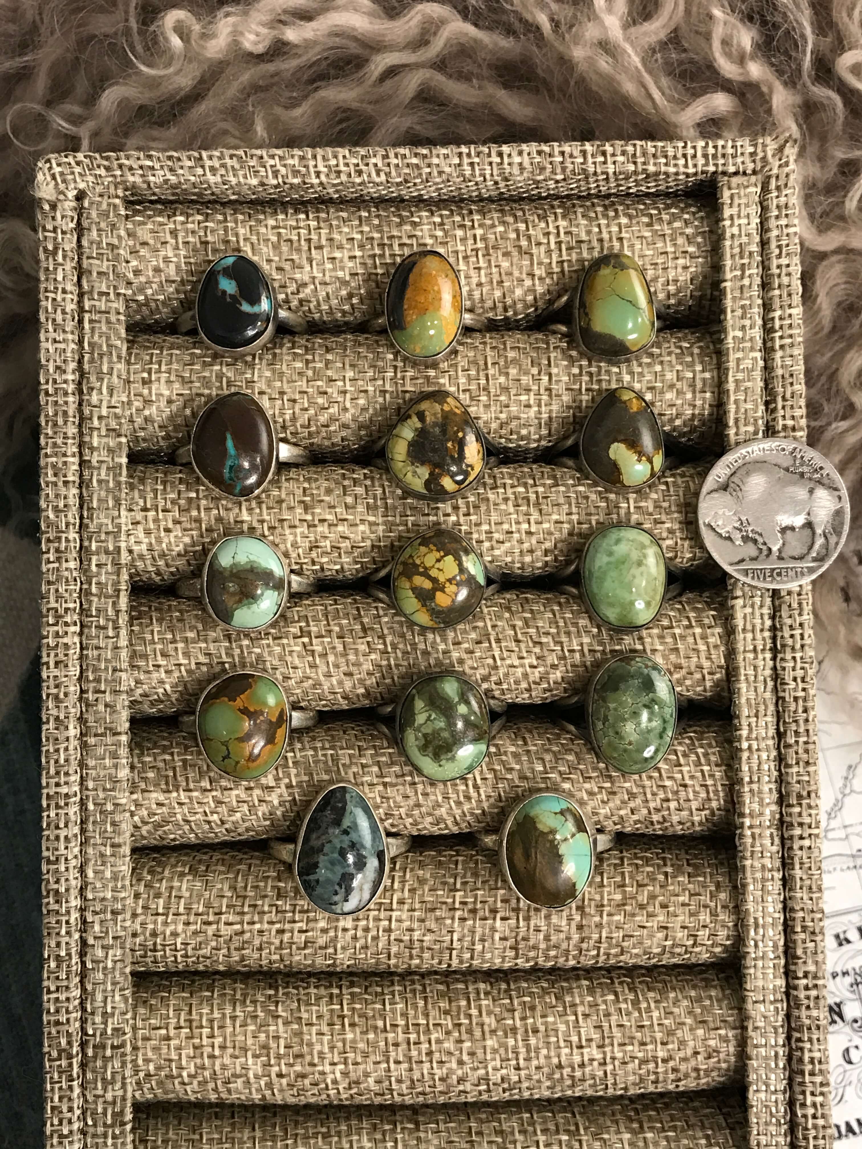 The Oakalla Rings-Rings-Calli Co., Turquoise and Silver Jewelry, Native American Handmade, Zuni Tribe, Navajo Tribe, Brock Texas