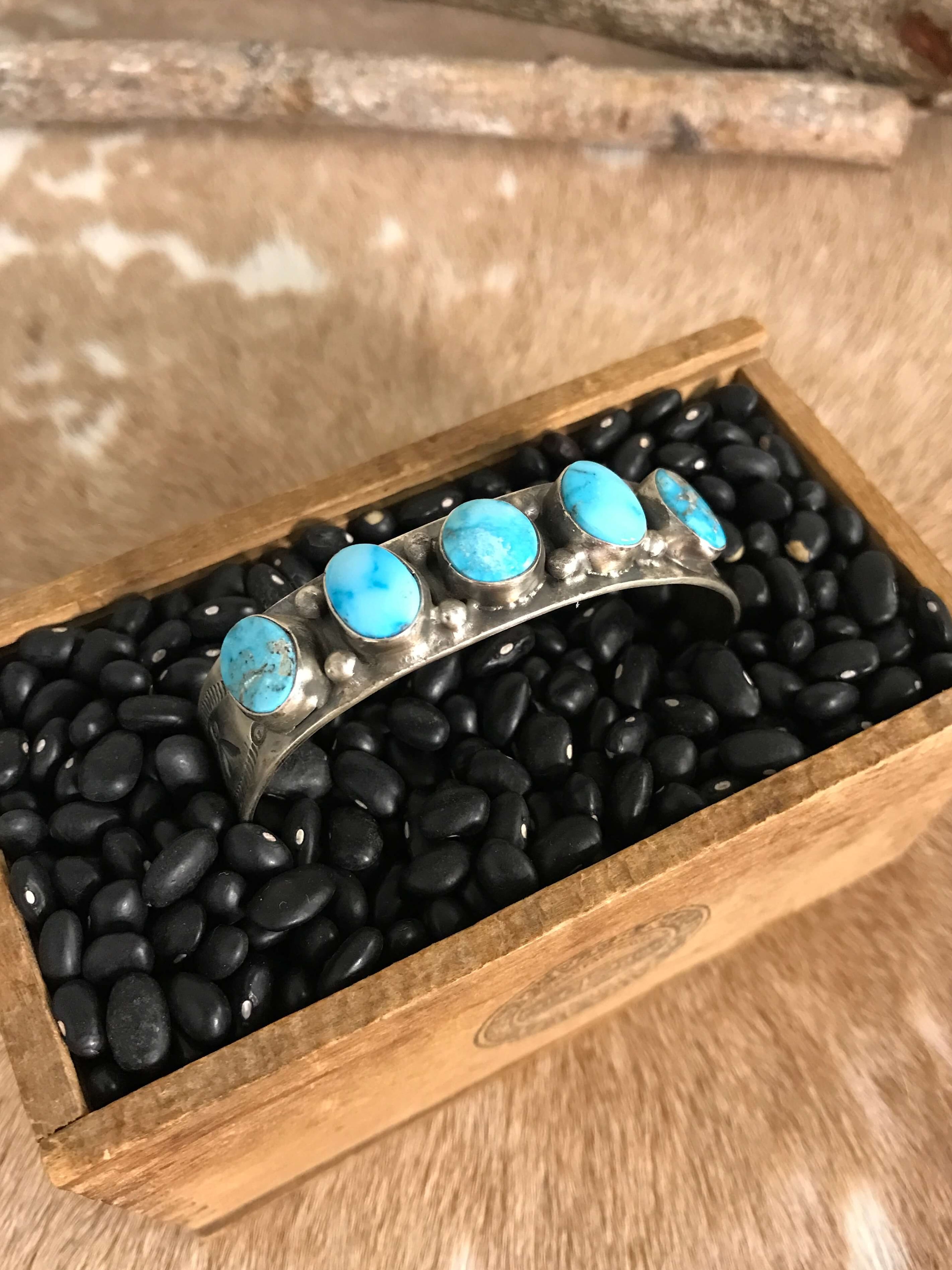 The Hanson Cuff-Bracelets & Cuffs-Calli Co., Turquoise and Silver Jewelry, Native American Handmade, Zuni Tribe, Navajo Tribe, Brock Texas