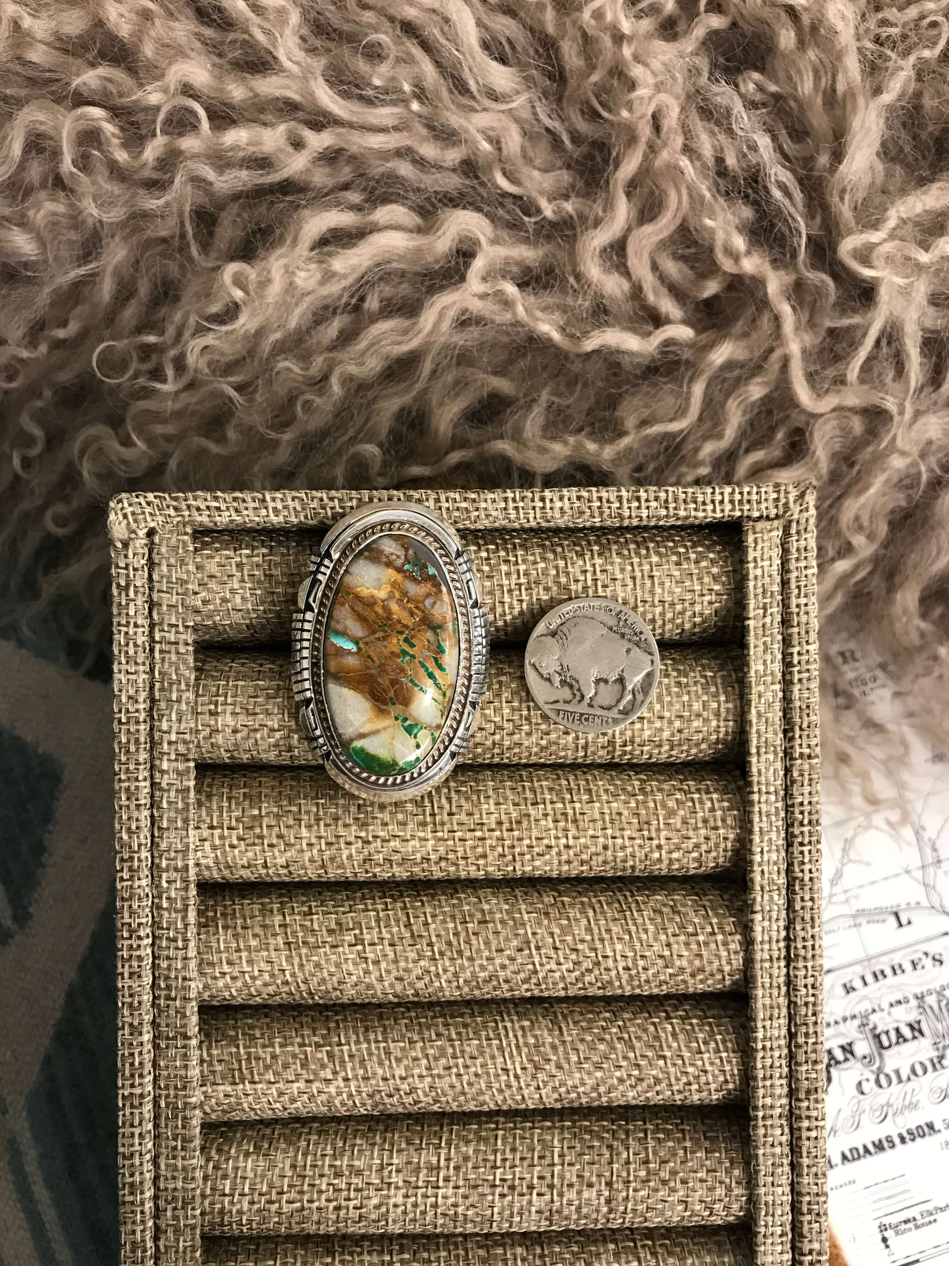 The Arden Ring 1, Sz 7-Rings-Calli Co., Turquoise and Silver Jewelry, Native American Handmade, Zuni Tribe, Navajo Tribe, Brock Texas