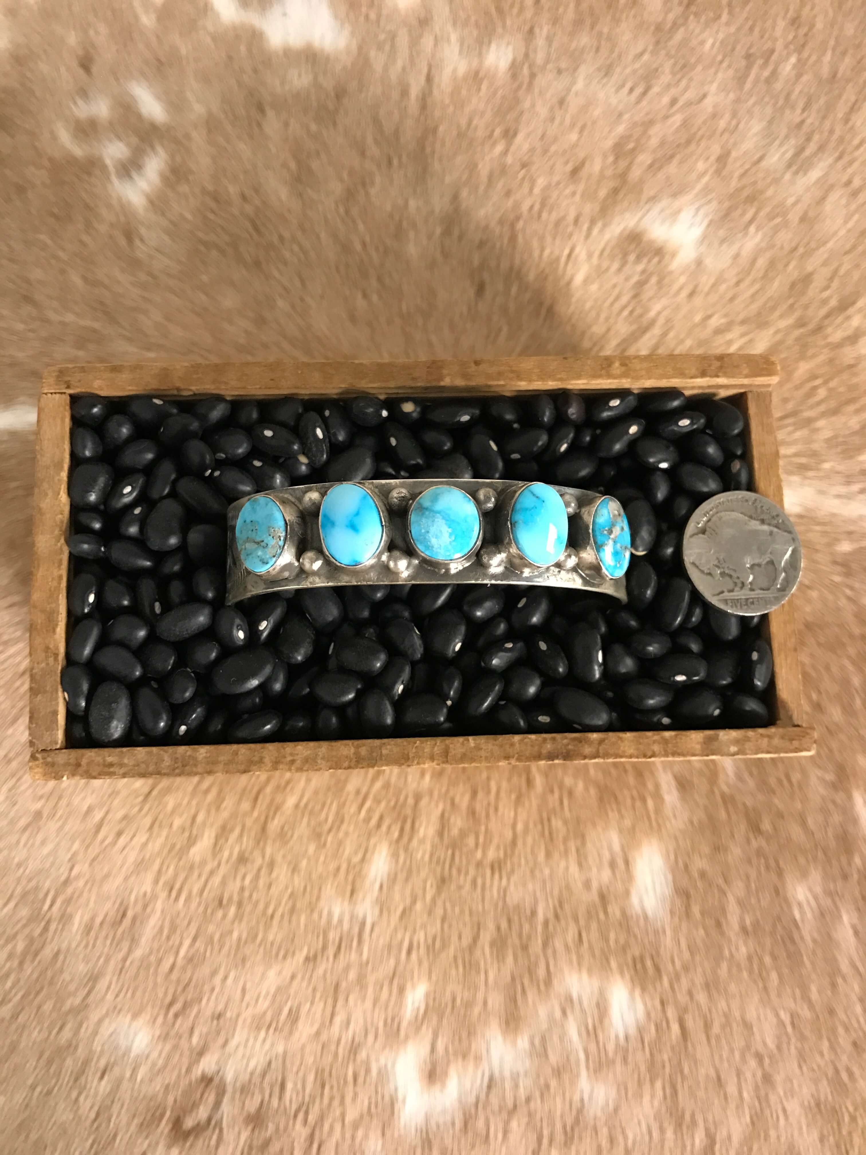The Hanson Cuff-Bracelets & Cuffs-Calli Co., Turquoise and Silver Jewelry, Native American Handmade, Zuni Tribe, Navajo Tribe, Brock Texas