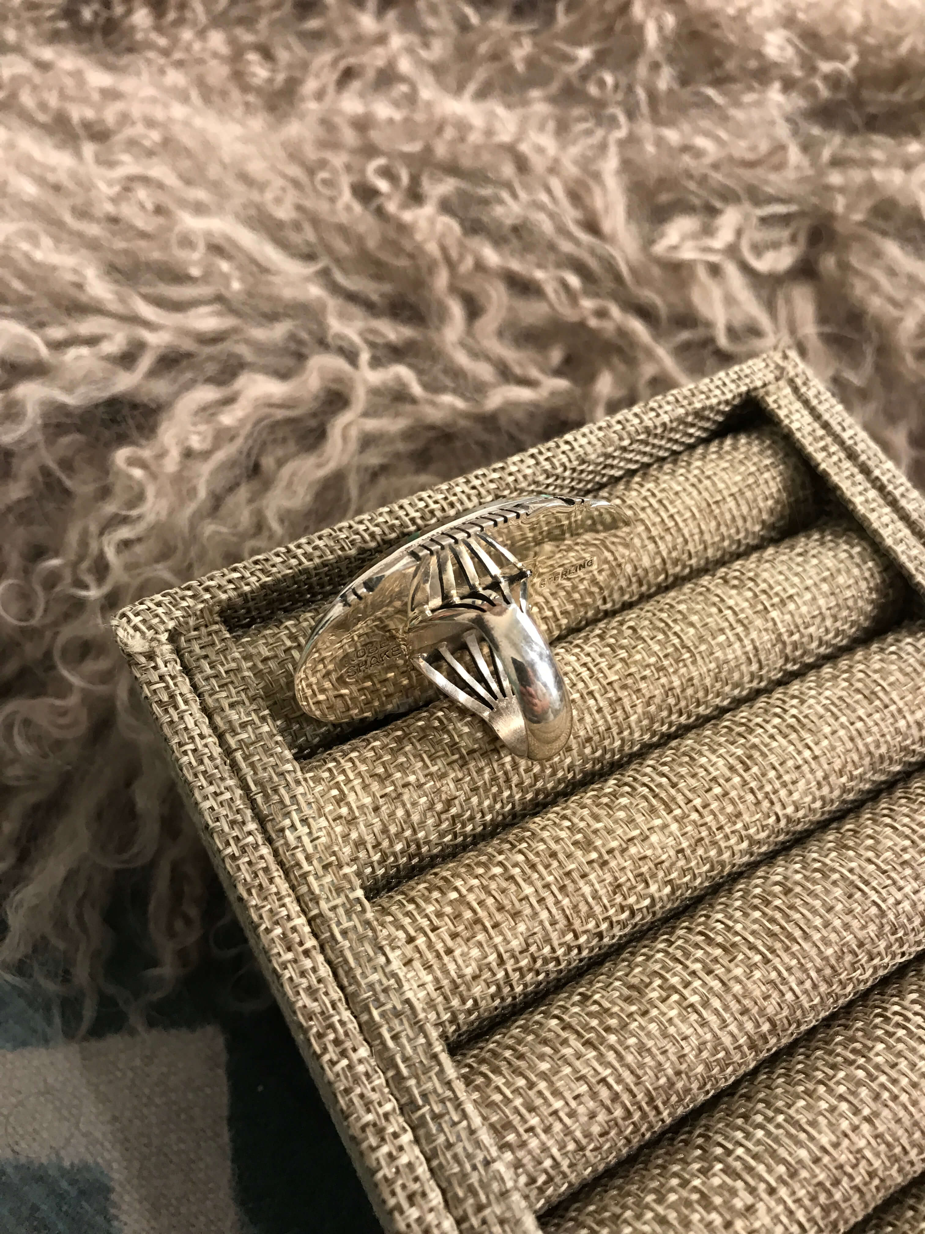 The Arden Ring 1, Sz 7-Rings-Calli Co., Turquoise and Silver Jewelry, Native American Handmade, Zuni Tribe, Navajo Tribe, Brock Texas