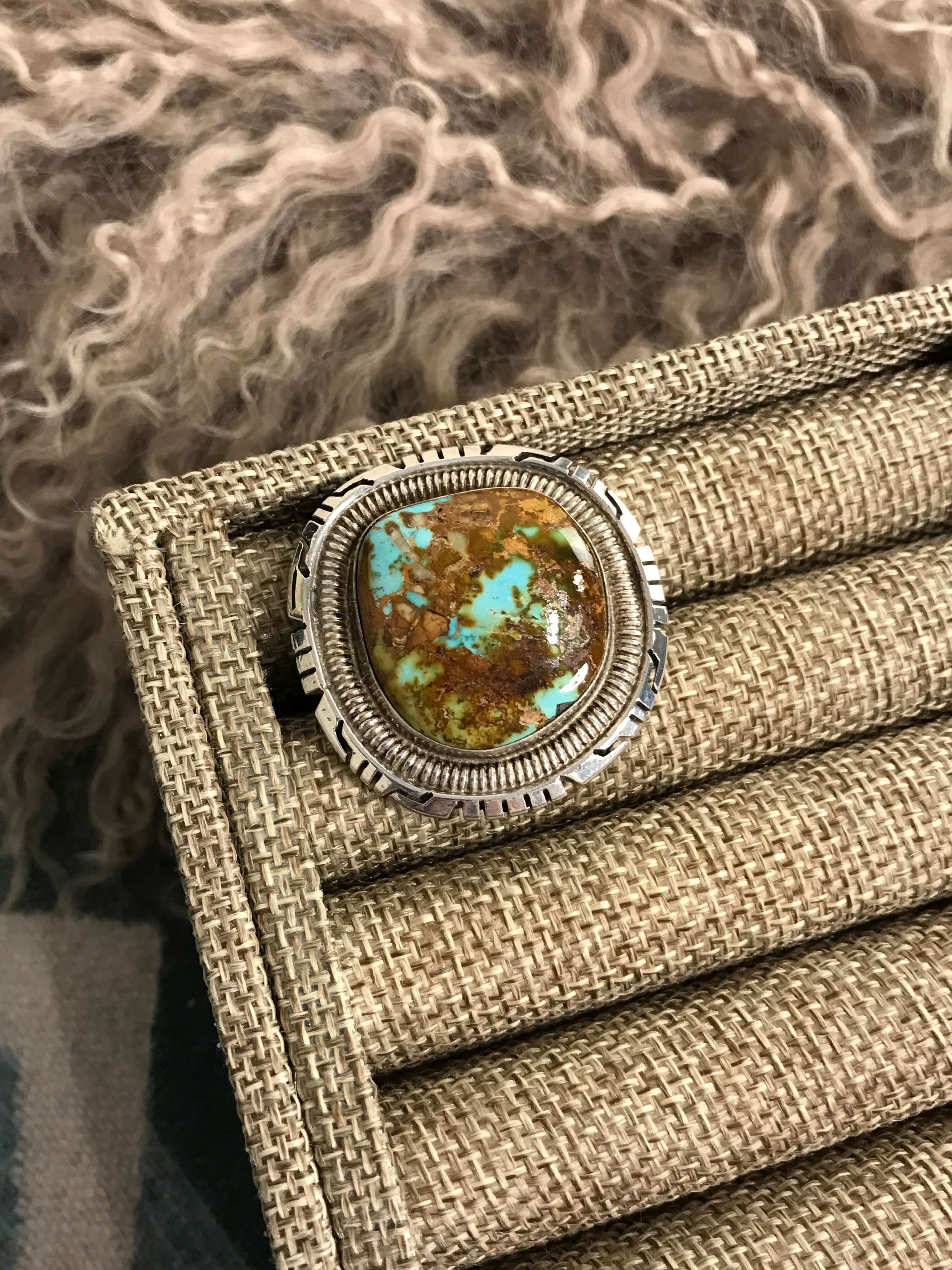 The Arden Ring 4, Sz 7-Rings-Calli Co., Turquoise and Silver Jewelry, Native American Handmade, Zuni Tribe, Navajo Tribe, Brock Texas