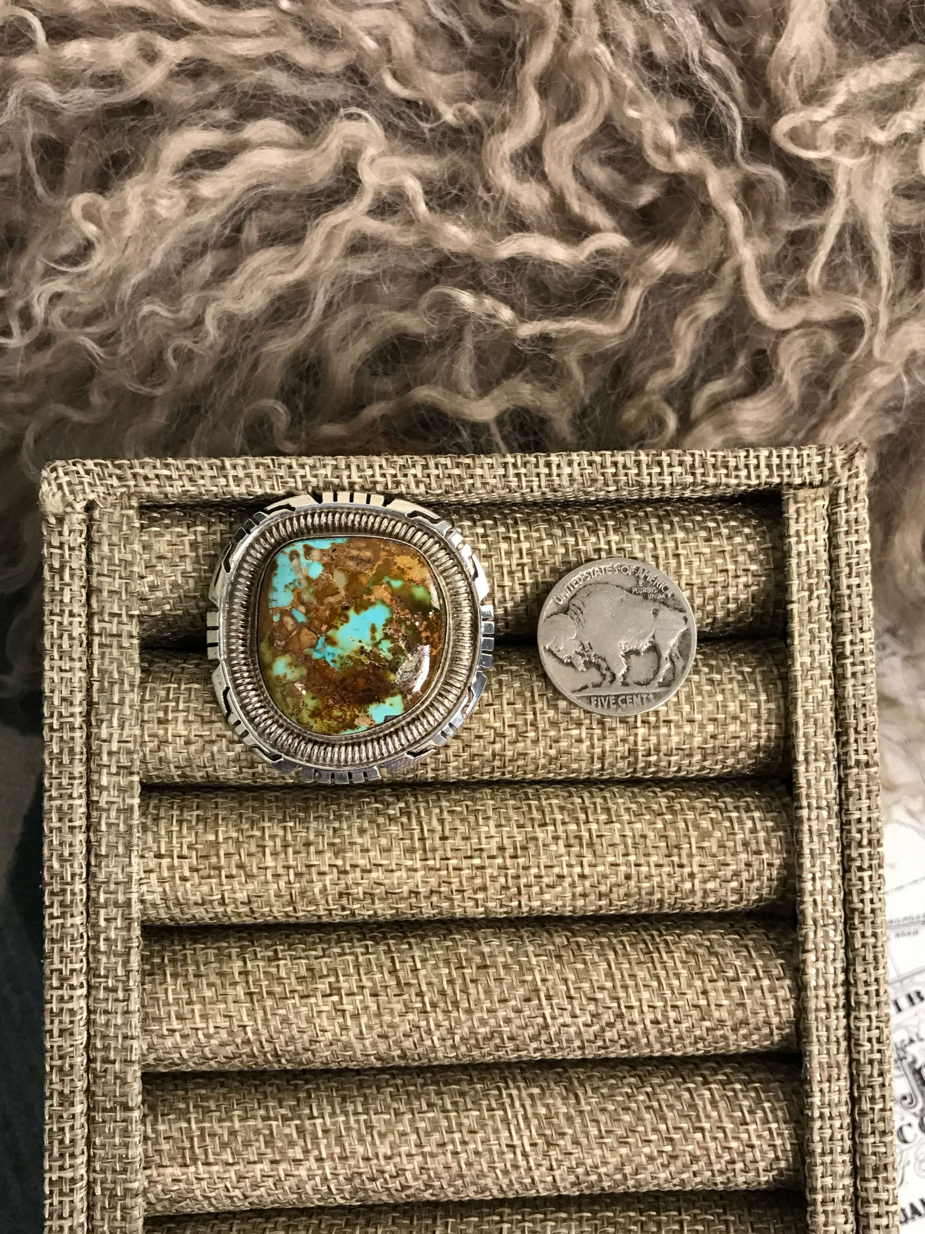 The Arden Ring 4, Sz 7-Rings-Calli Co., Turquoise and Silver Jewelry, Native American Handmade, Zuni Tribe, Navajo Tribe, Brock Texas