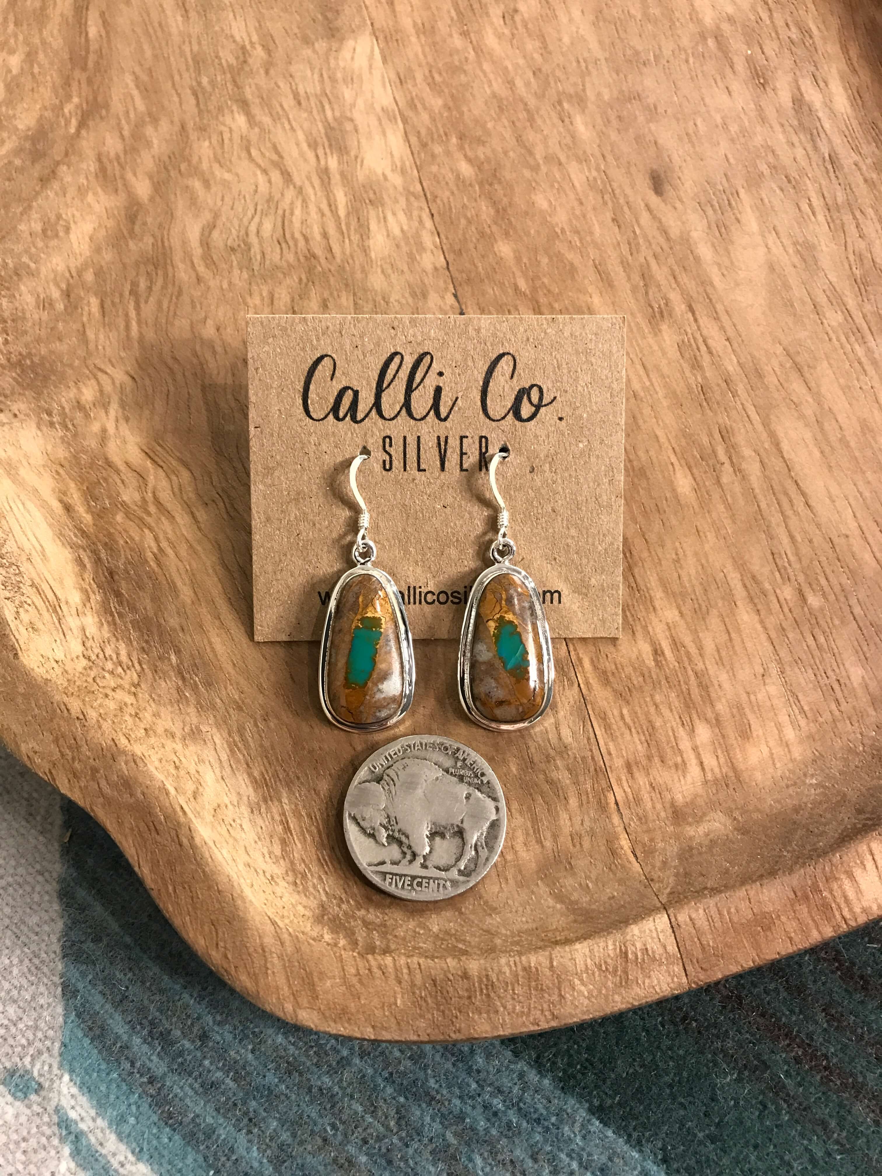 The Ribbon Dangles, 7-Earrings-Calli Co., Turquoise and Silver Jewelry, Native American Handmade, Zuni Tribe, Navajo Tribe, Brock Texas