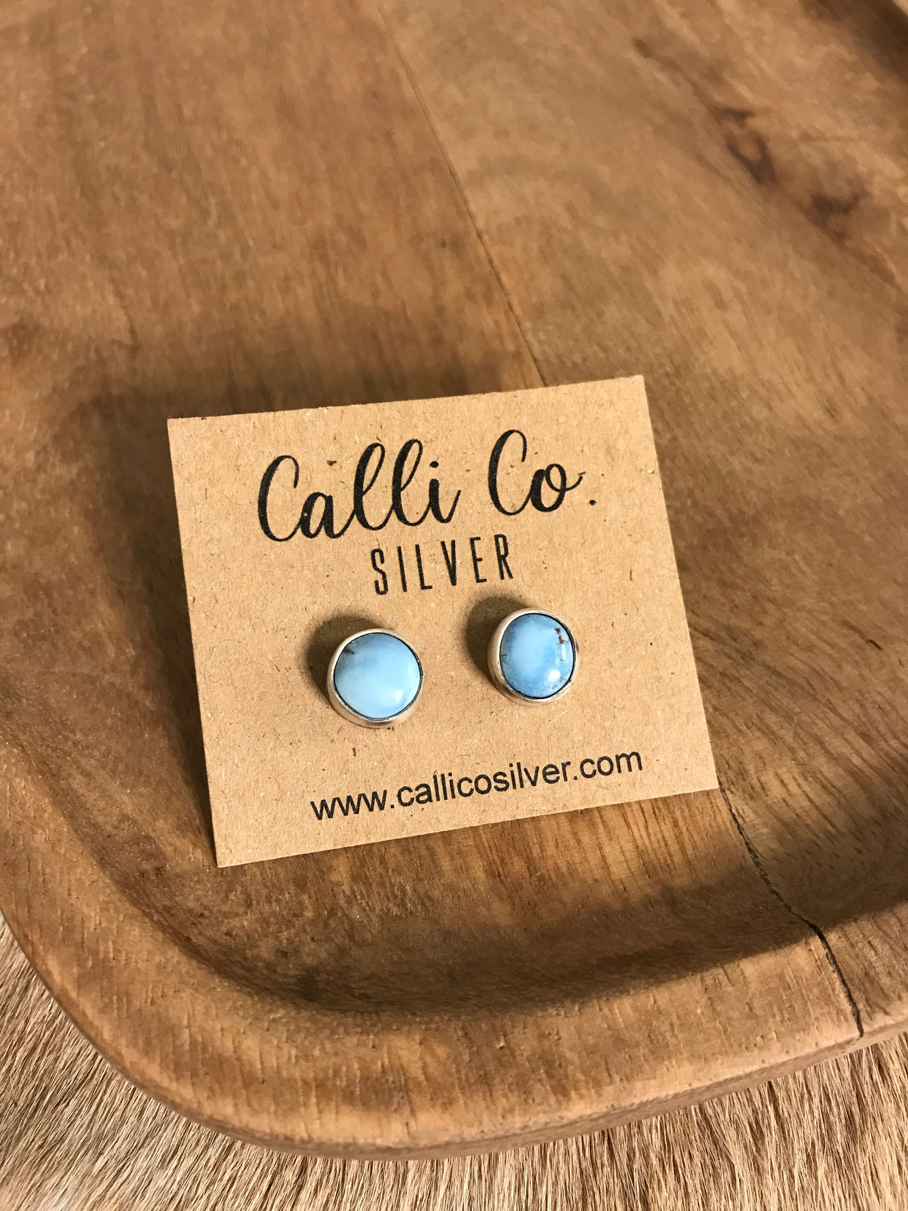 The Golden Hills Studs, 14-Earrings-Calli Co., Turquoise and Silver Jewelry, Native American Handmade, Zuni Tribe, Navajo Tribe, Brock Texas