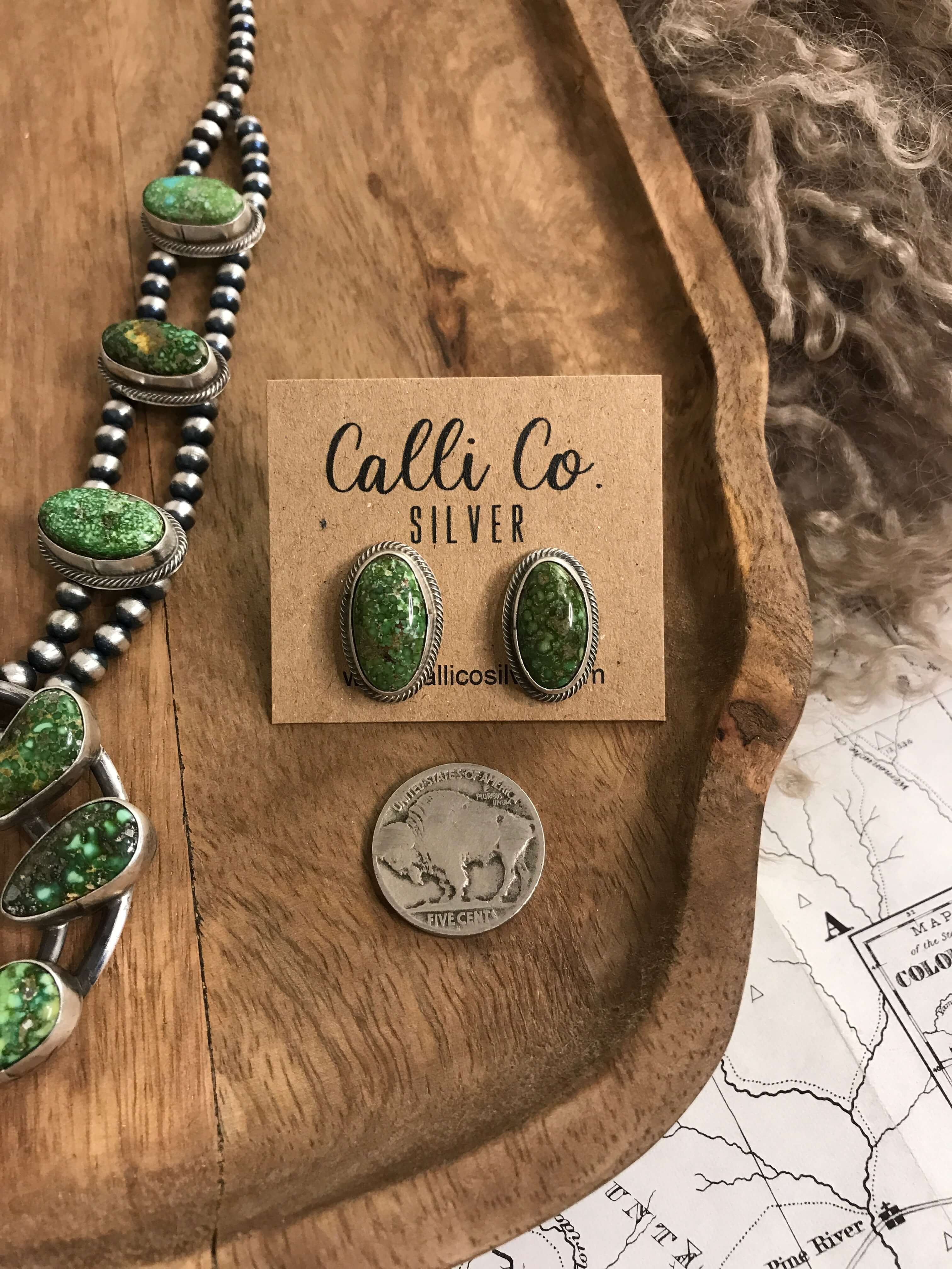 The Boca Grande Squash Blossom Necklace Set-Necklaces-Calli Co., Turquoise and Silver Jewelry, Native American Handmade, Zuni Tribe, Navajo Tribe, Brock Texas