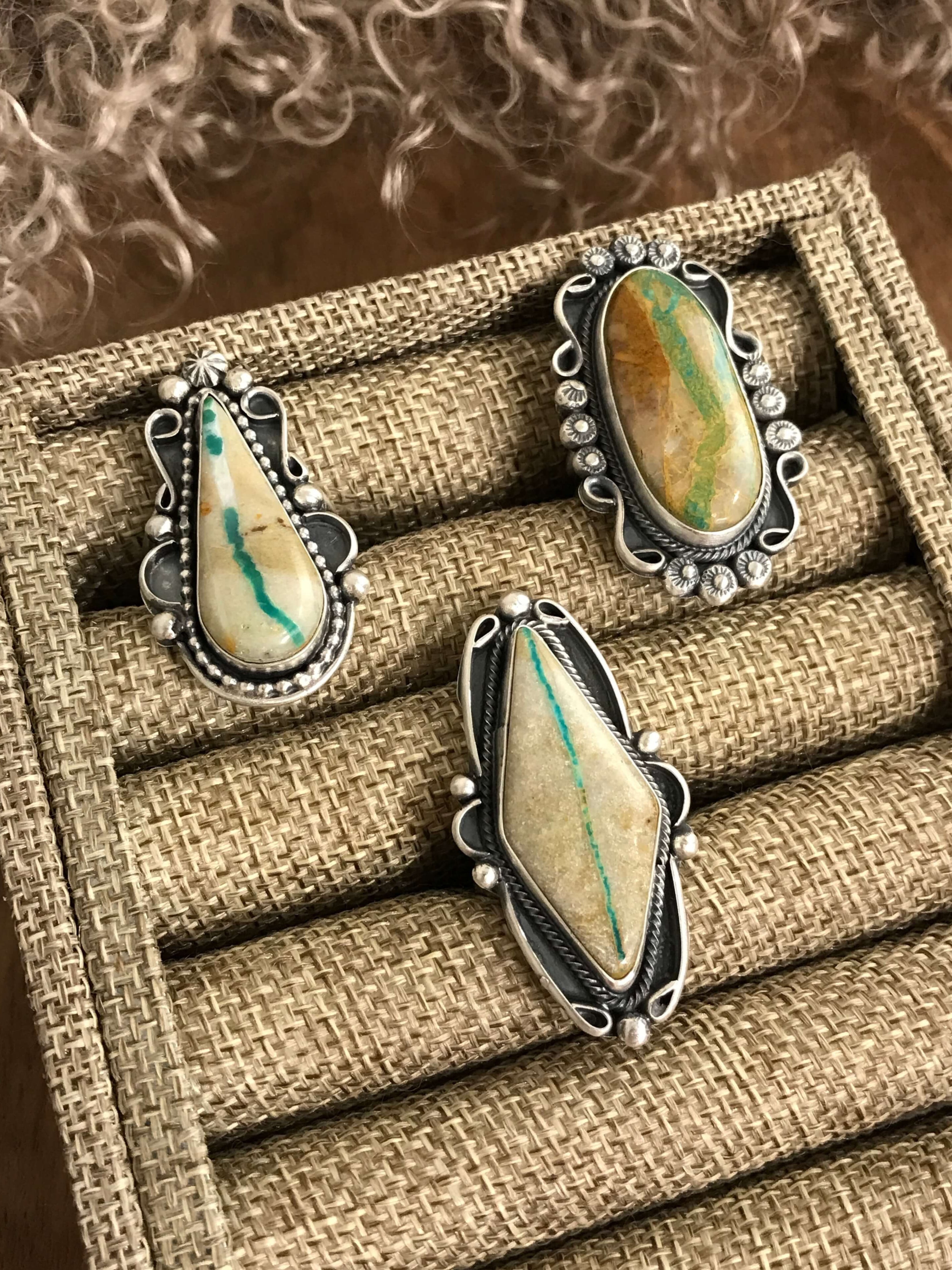 The Tioga RingsxxXX-Rings-Calli Co., Turquoise and Silver Jewelry, Native American Handmade, Zuni Tribe, Navajo Tribe, Brock Texas