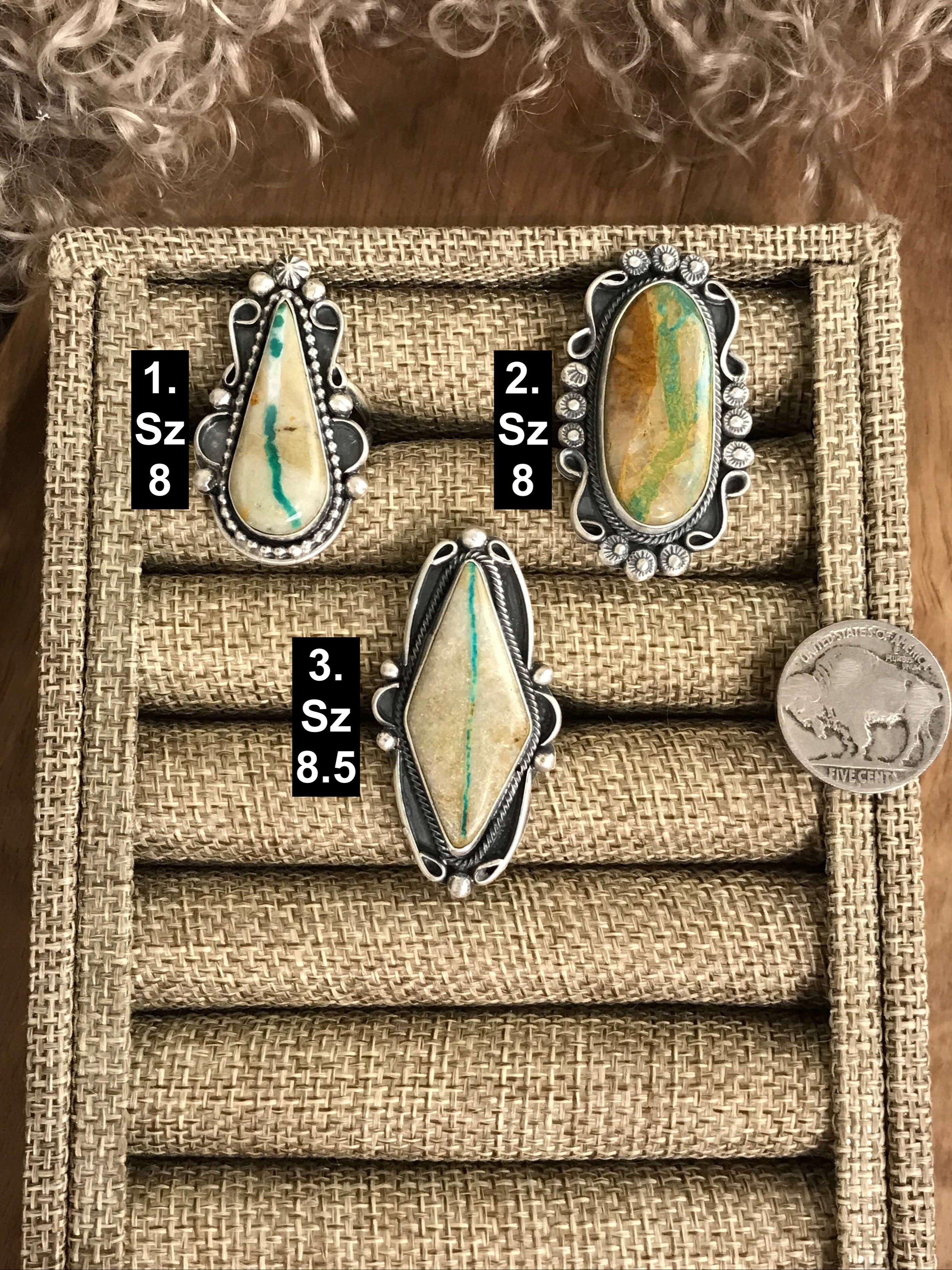 The Tioga RingsxxXX-Rings-Calli Co., Turquoise and Silver Jewelry, Native American Handmade, Zuni Tribe, Navajo Tribe, Brock Texas