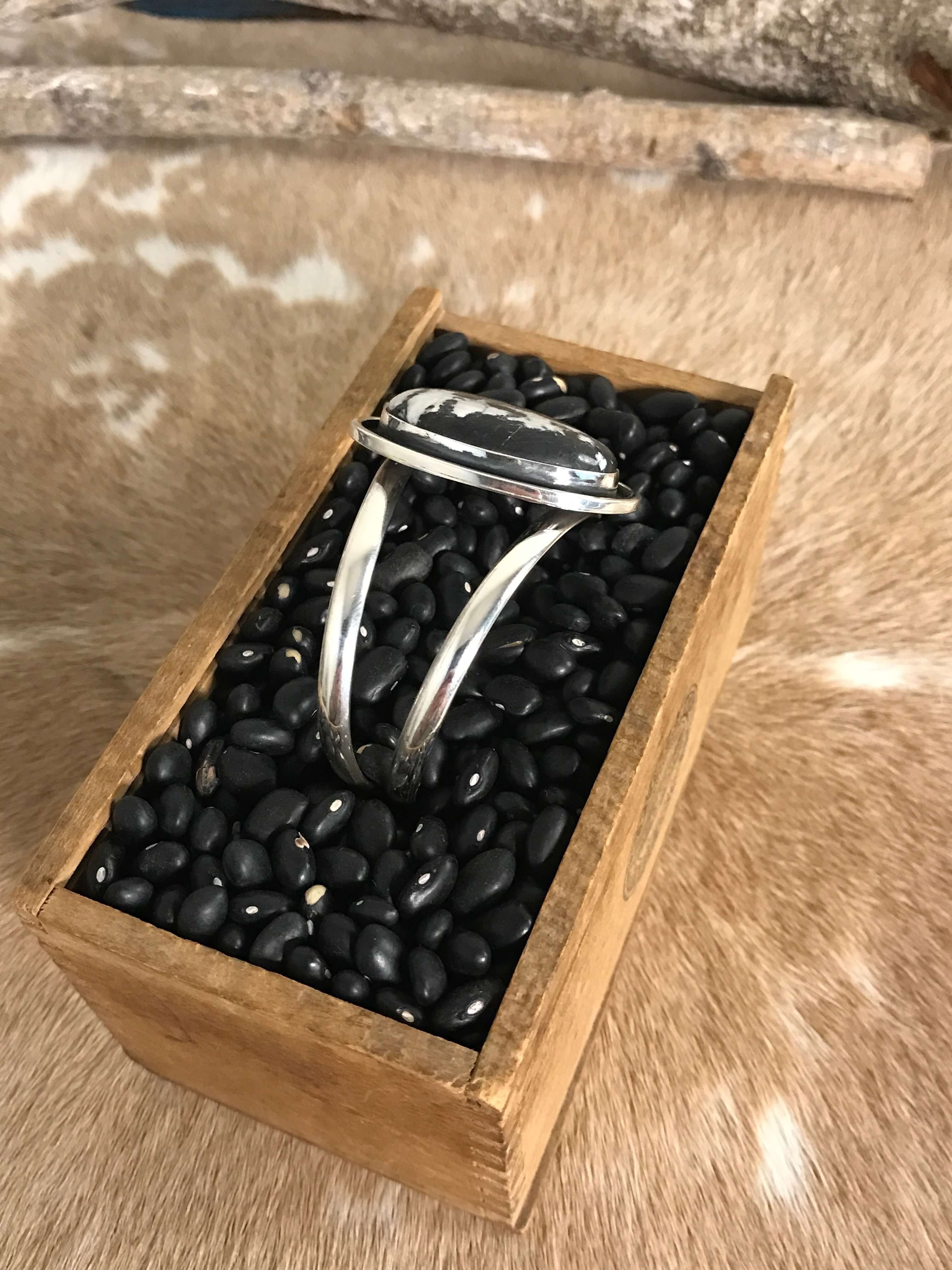 The Coalinga Cuff, 1-Bracelets & Cuffs-Calli Co., Turquoise and Silver Jewelry, Native American Handmade, Zuni Tribe, Navajo Tribe, Brock Texas