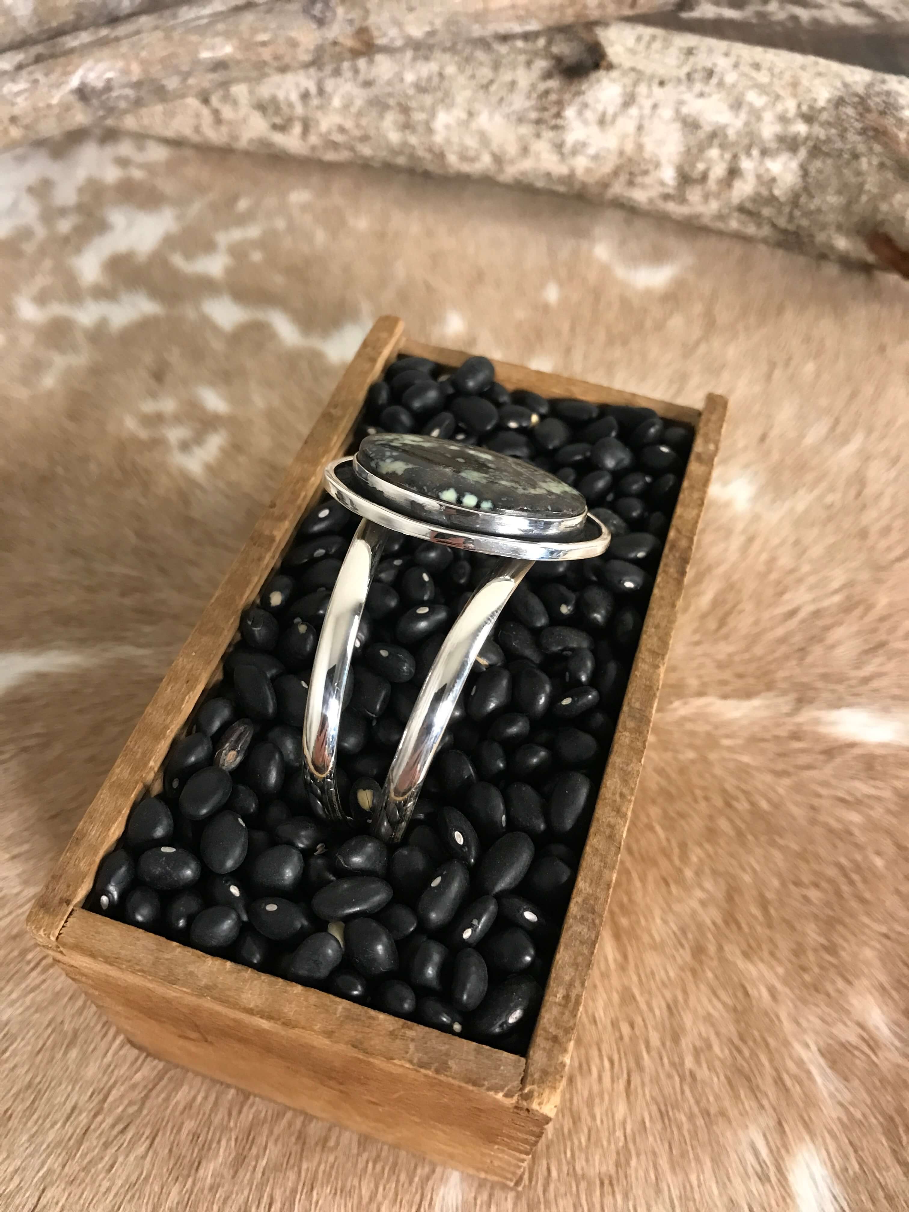 The Coalinga Cuff, 2-Bracelets & Cuffs-Calli Co., Turquoise and Silver Jewelry, Native American Handmade, Zuni Tribe, Navajo Tribe, Brock Texas