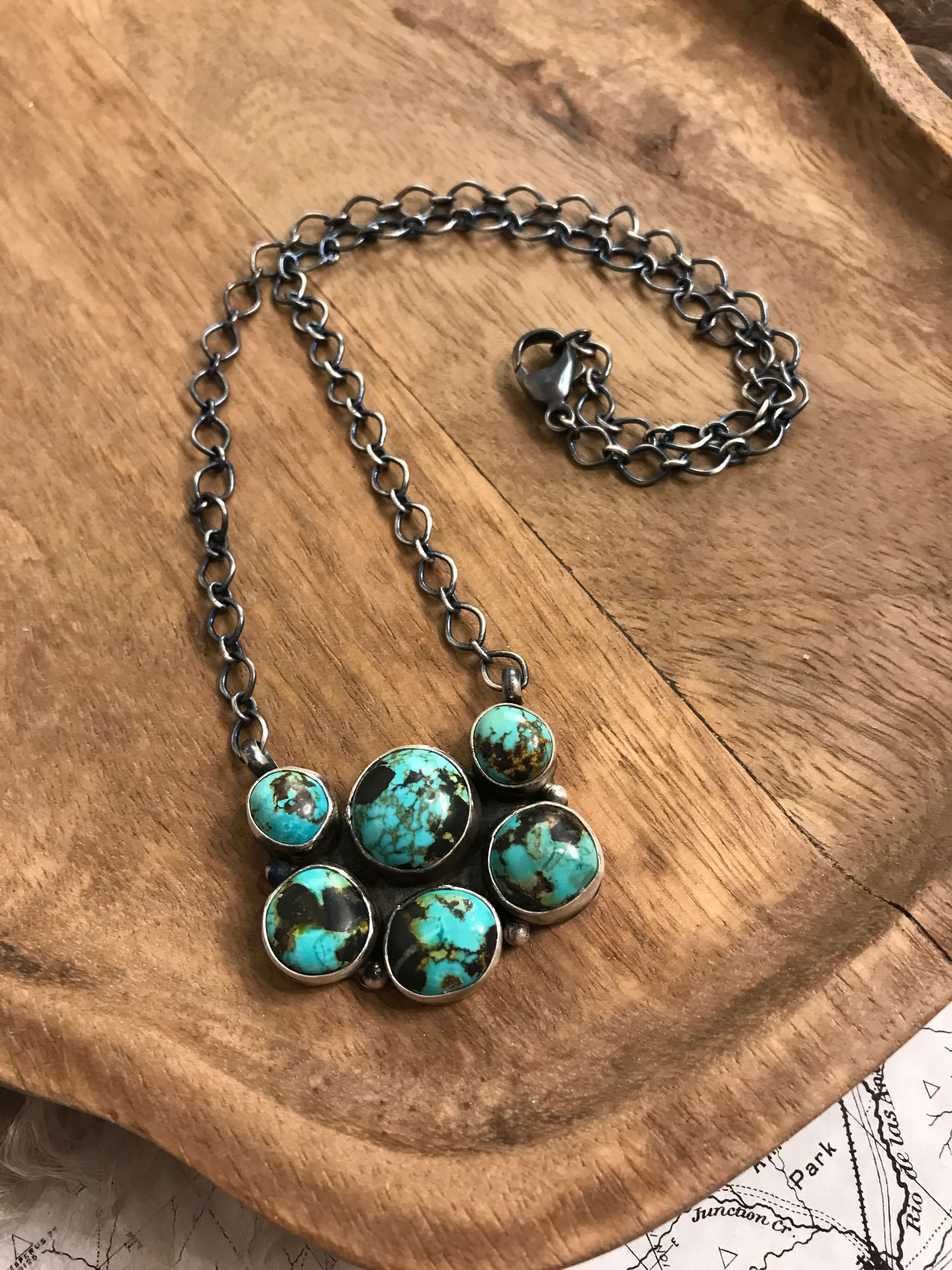 The Loretto Necklace, 2-Necklaces-Calli Co., Turquoise and Silver Jewelry, Native American Handmade, Zuni Tribe, Navajo Tribe, Brock Texas
