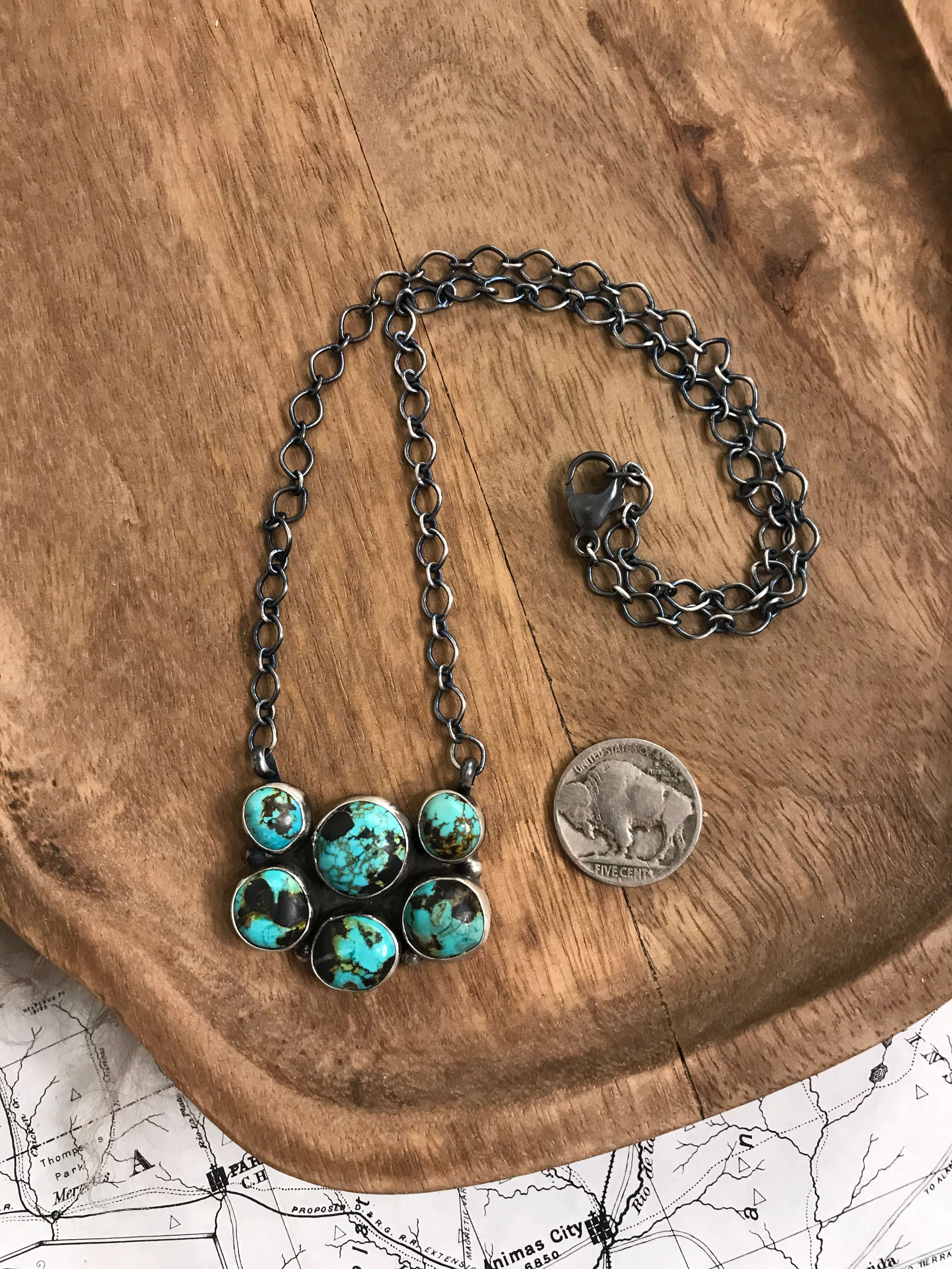 The Loretto Necklace, 2-Necklaces-Calli Co., Turquoise and Silver Jewelry, Native American Handmade, Zuni Tribe, Navajo Tribe, Brock Texas