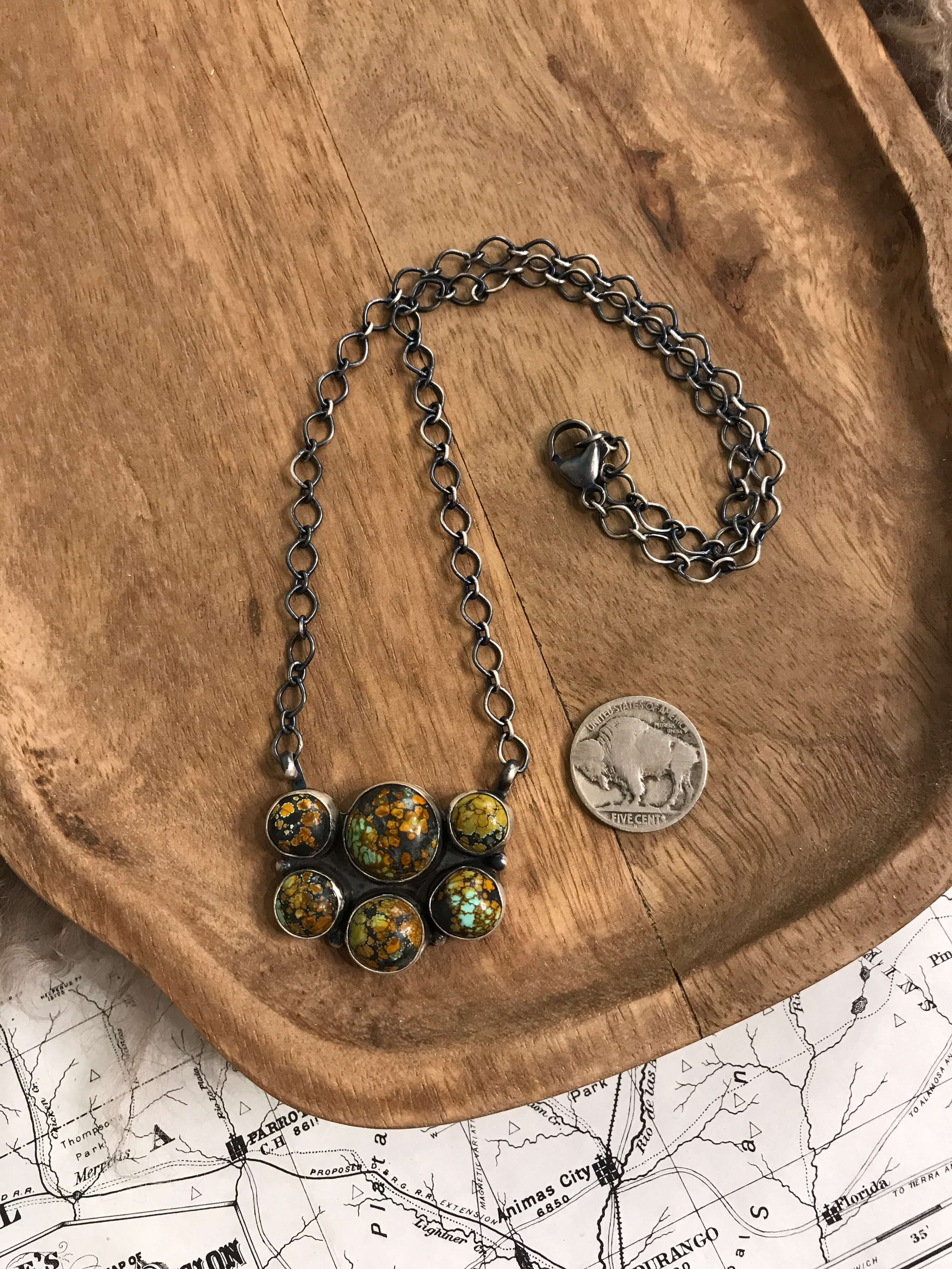 The Loretto Necklace, 3-Necklaces-Calli Co., Turquoise and Silver Jewelry, Native American Handmade, Zuni Tribe, Navajo Tribe, Brock Texas