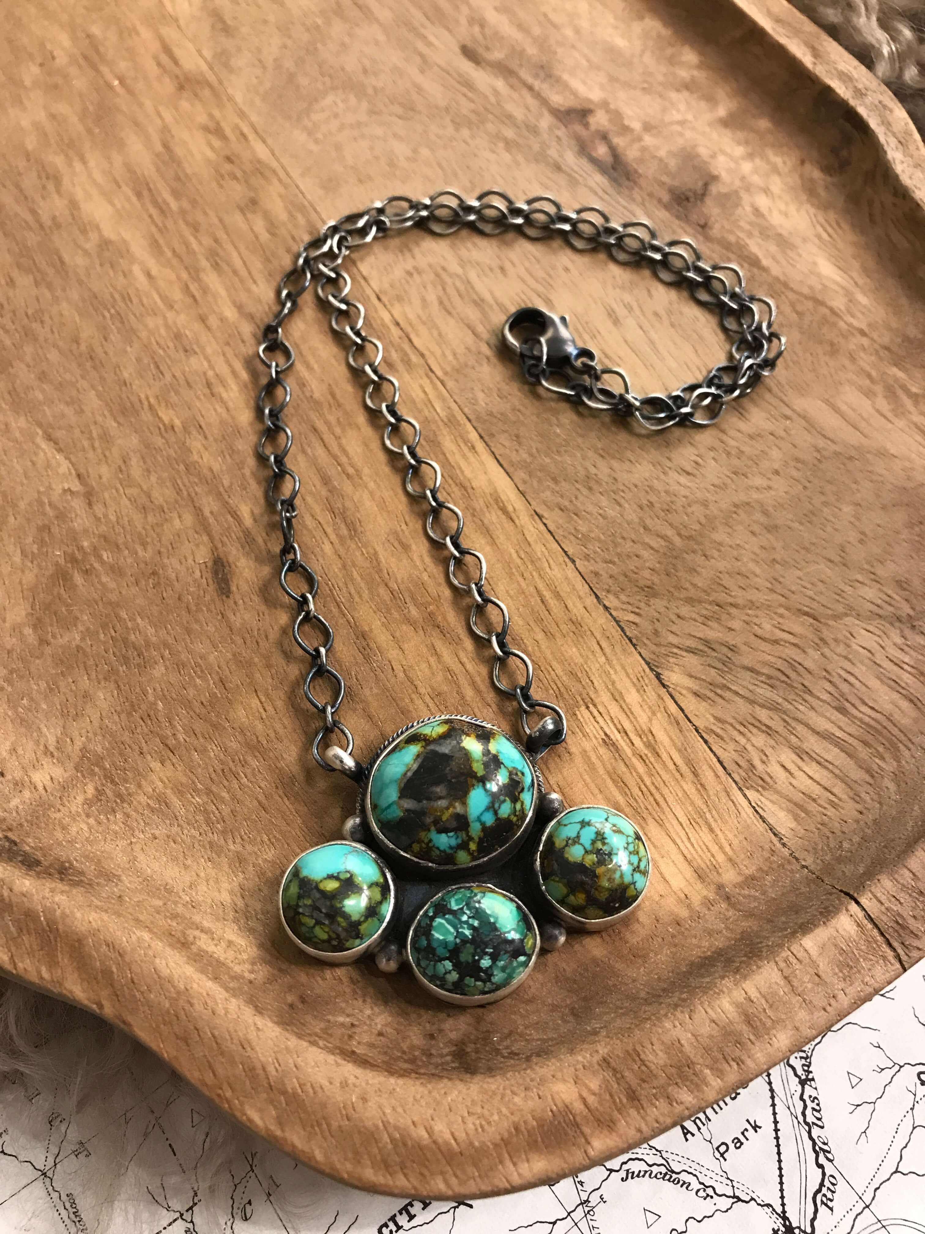 The Loretto Necklace, 4-Necklaces-Calli Co., Turquoise and Silver Jewelry, Native American Handmade, Zuni Tribe, Navajo Tribe, Brock Texas