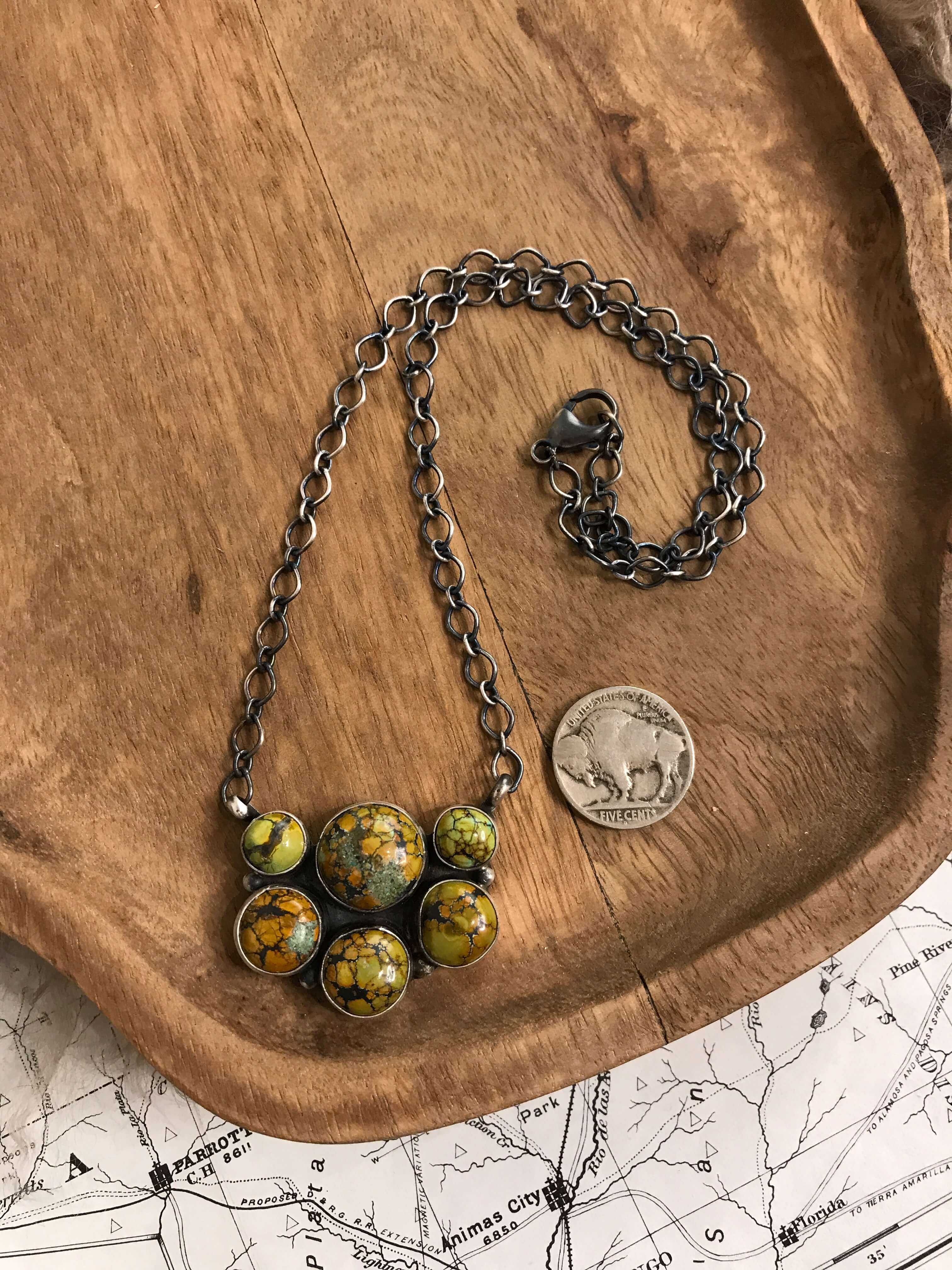 The Loretto Necklace, 5-Necklaces-Calli Co., Turquoise and Silver Jewelry, Native American Handmade, Zuni Tribe, Navajo Tribe, Brock Texas