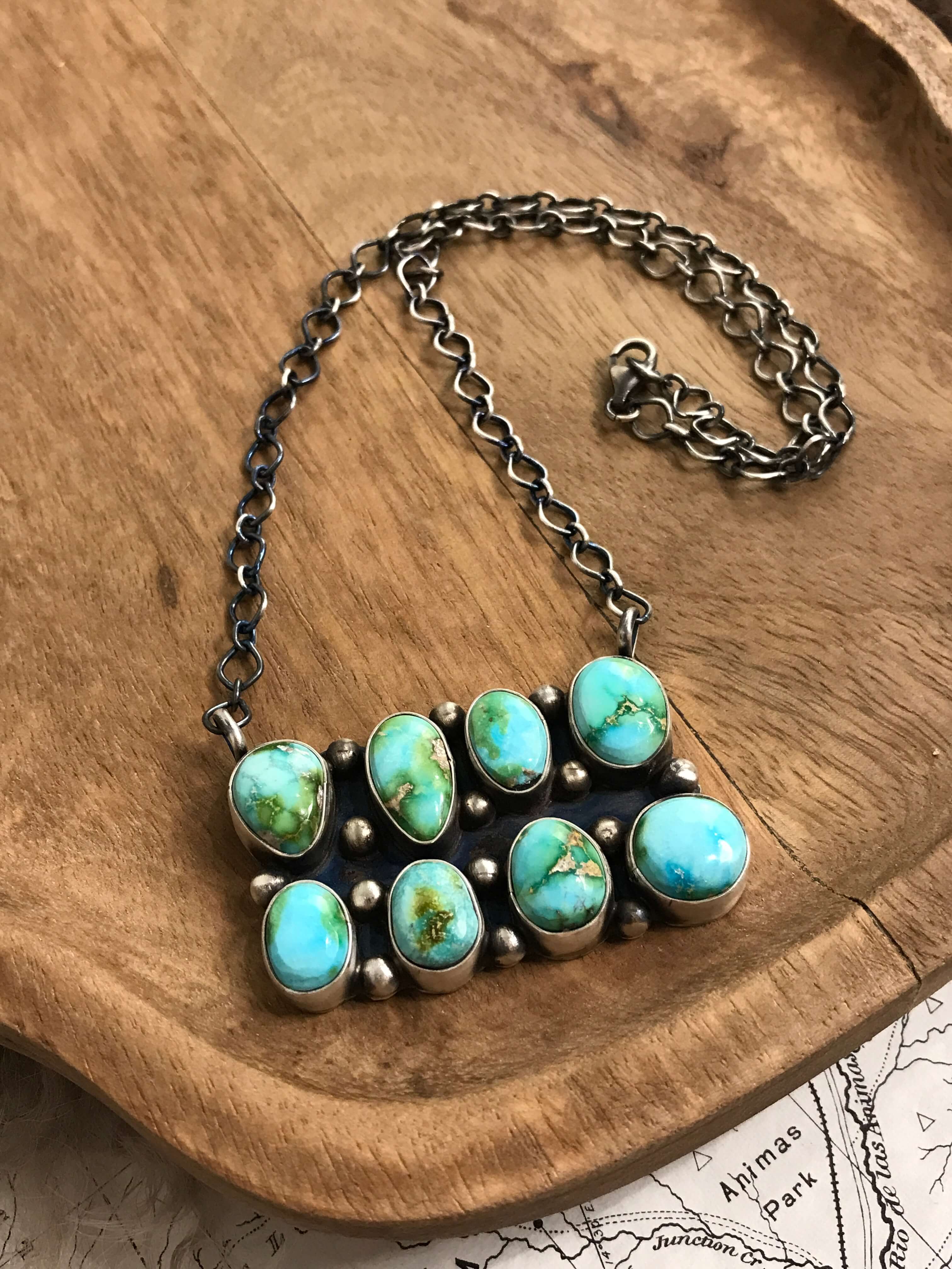 The Antebellum Necklace-Necklaces-Calli Co., Turquoise and Silver Jewelry, Native American Handmade, Zuni Tribe, Navajo Tribe, Brock Texas