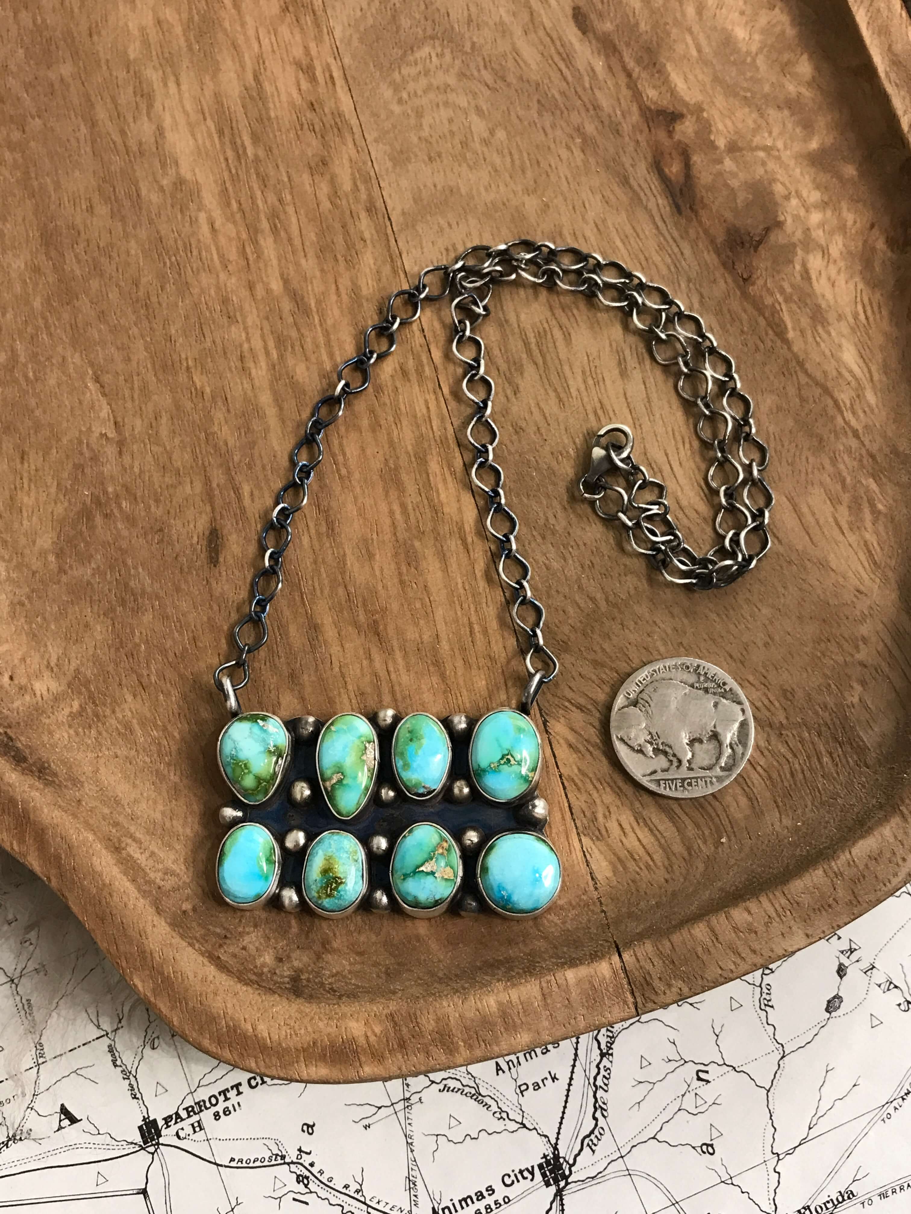 The Antebellum Necklace-Necklaces-Calli Co., Turquoise and Silver Jewelry, Native American Handmade, Zuni Tribe, Navajo Tribe, Brock Texas