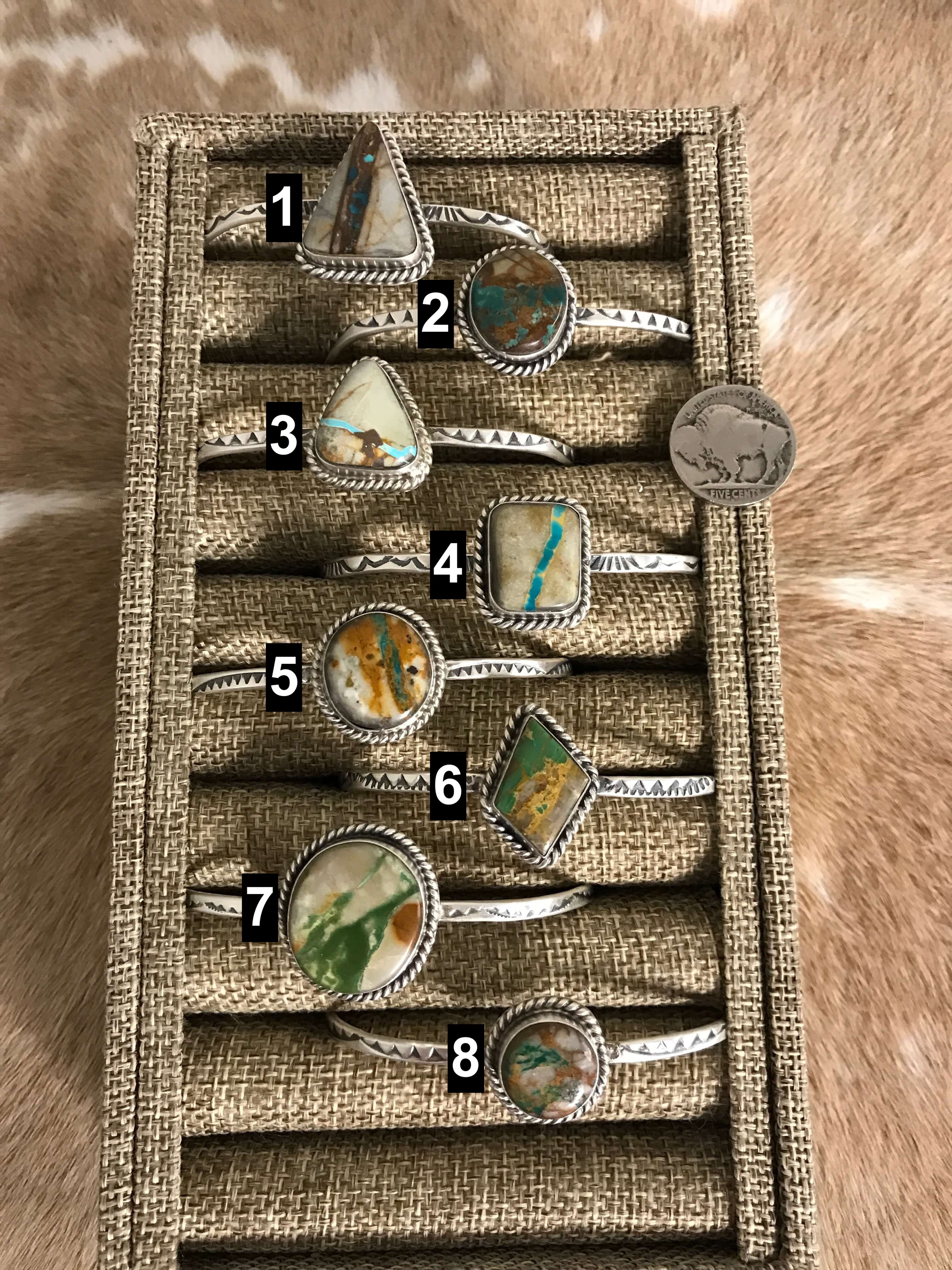 The Natchez Cuffs-Bracelets & Cuffs-Calli Co., Turquoise and Silver Jewelry, Native American Handmade, Zuni Tribe, Navajo Tribe, Brock Texas