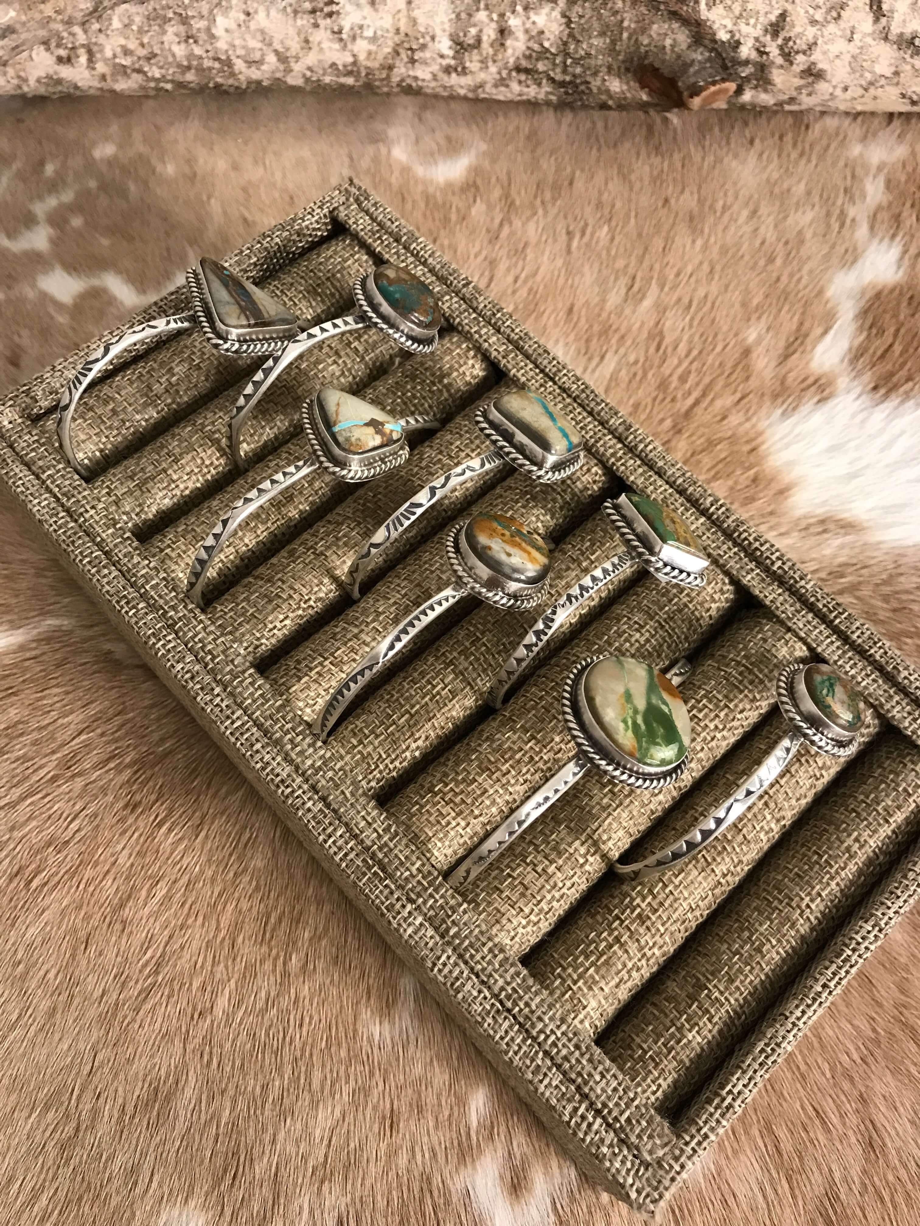 The Natchez Cuffs-Bracelets & Cuffs-Calli Co., Turquoise and Silver Jewelry, Native American Handmade, Zuni Tribe, Navajo Tribe, Brock Texas