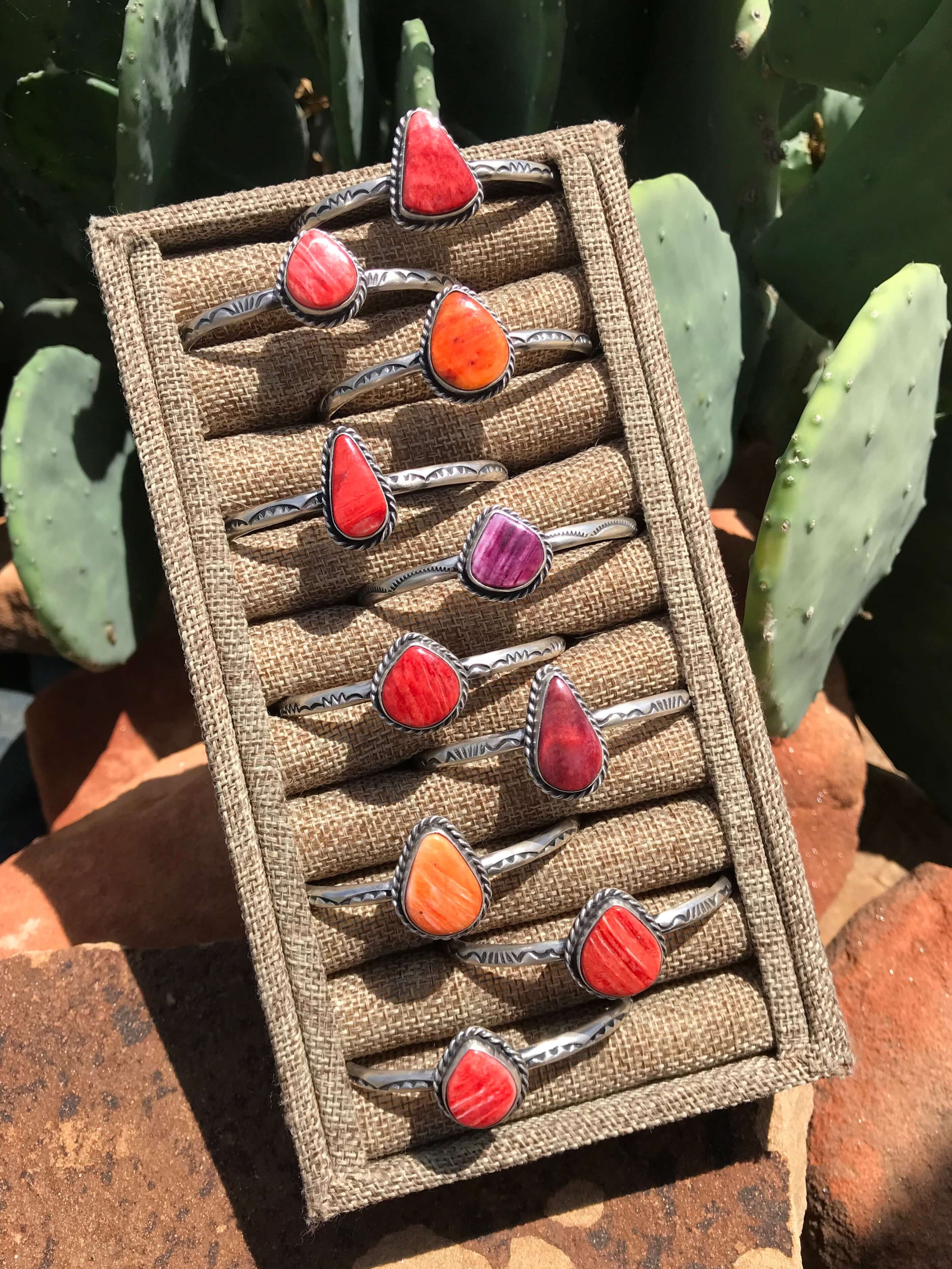 The Thora Spiny Cuffs-Bracelets & Cuffs-Calli Co., Turquoise and Silver Jewelry, Native American Handmade, Zuni Tribe, Navajo Tribe, Brock Texas