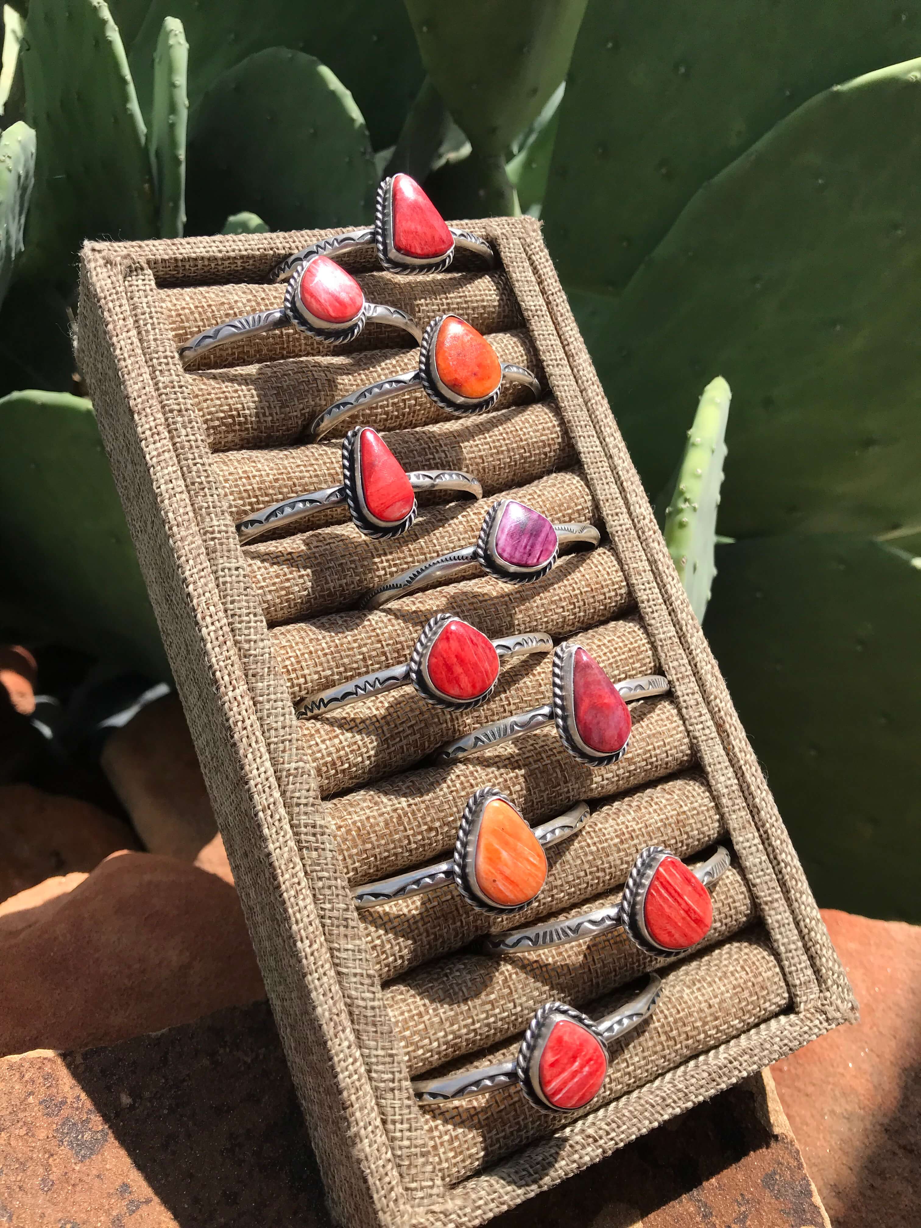 The Thora Spiny Cuffs-Bracelets & Cuffs-Calli Co., Turquoise and Silver Jewelry, Native American Handmade, Zuni Tribe, Navajo Tribe, Brock Texas