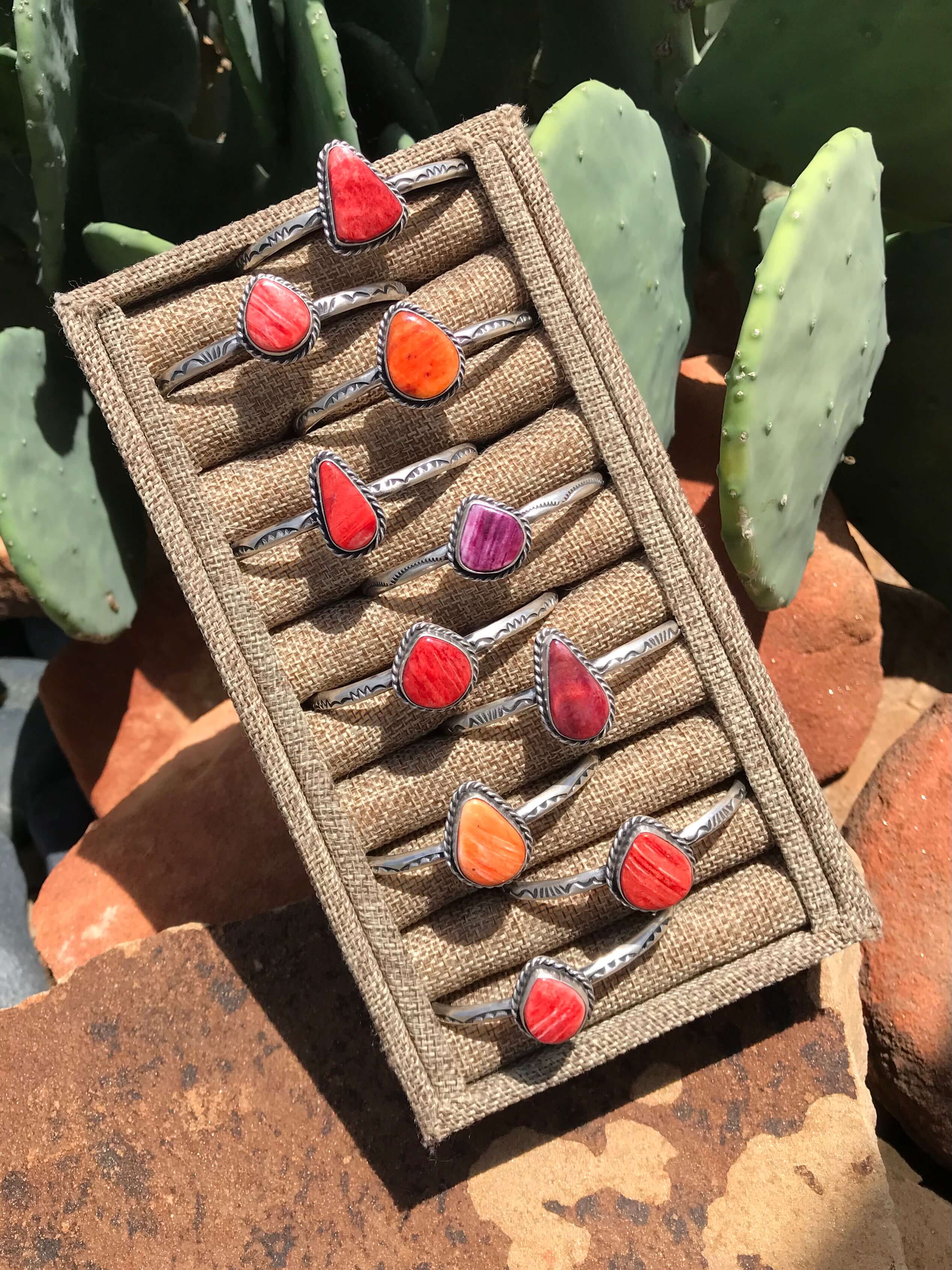 The Thora Spiny Cuffs-Bracelets & Cuffs-Calli Co., Turquoise and Silver Jewelry, Native American Handmade, Zuni Tribe, Navajo Tribe, Brock Texas