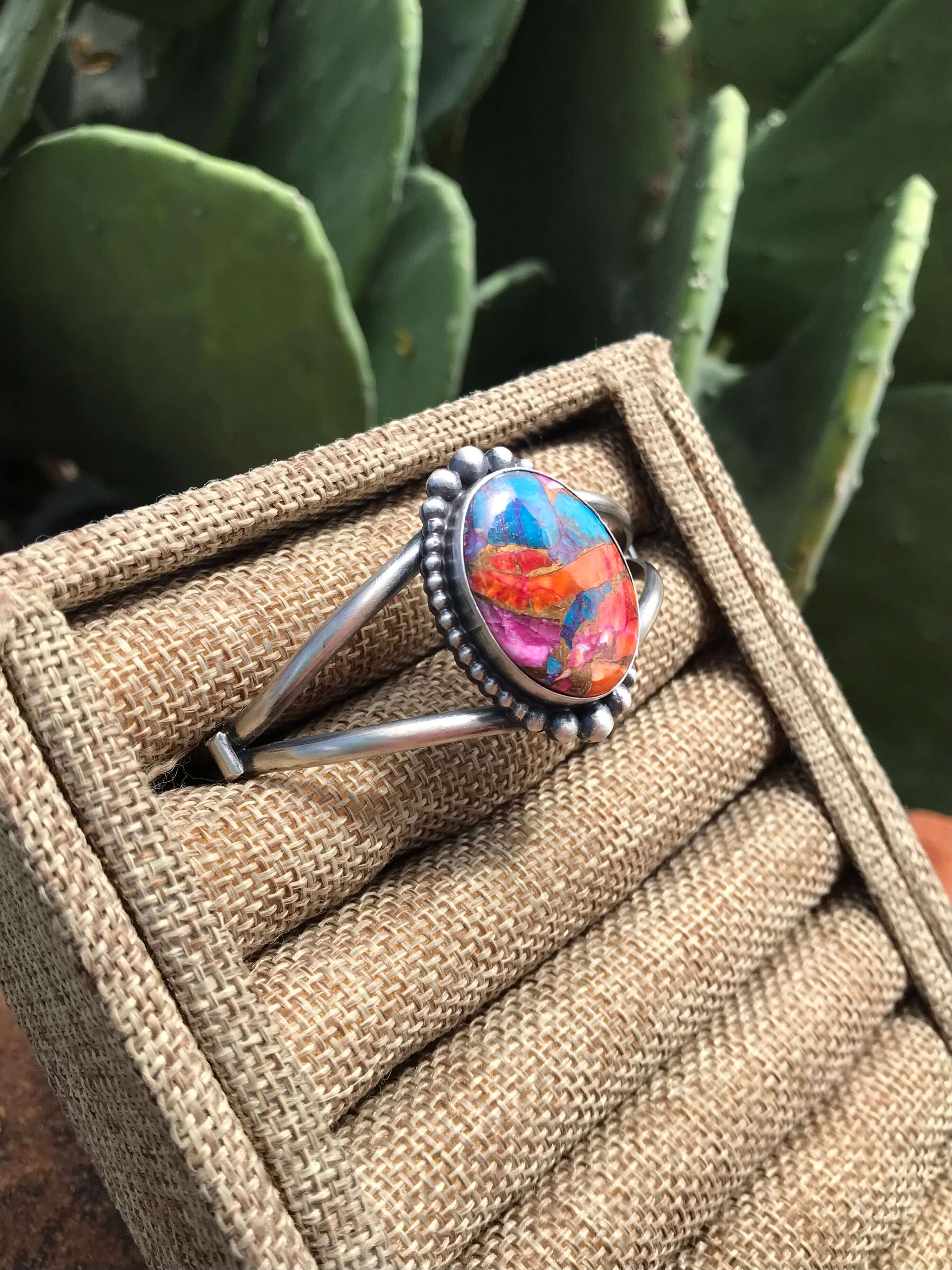 The Dahlia Cuff, 2-Bracelets & Cuffs-Calli Co., Turquoise and Silver Jewelry, Native American Handmade, Zuni Tribe, Navajo Tribe, Brock Texas