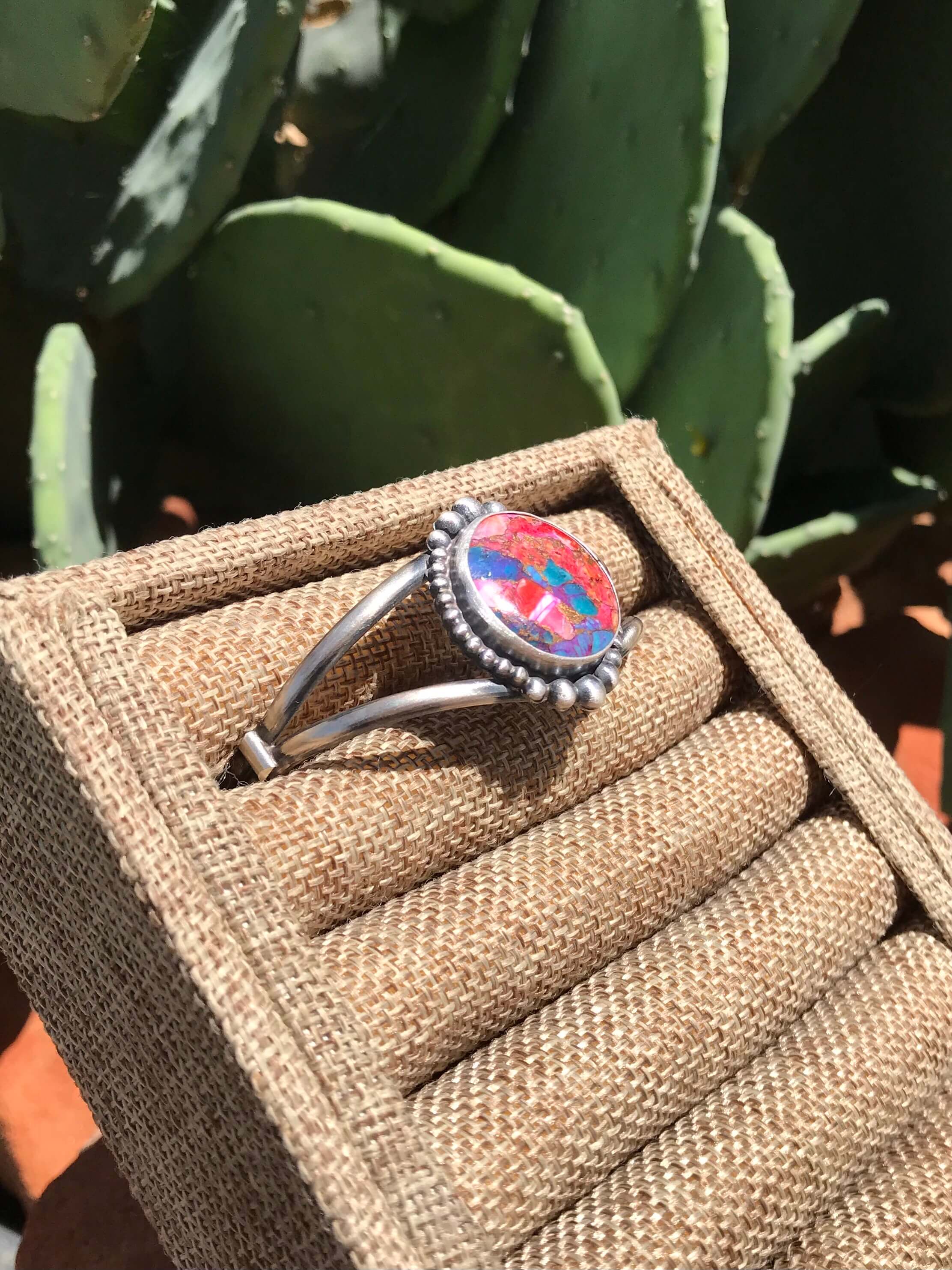 The Dahlia Cuff, 3-Bracelets & Cuffs-Calli Co., Turquoise and Silver Jewelry, Native American Handmade, Zuni Tribe, Navajo Tribe, Brock Texas