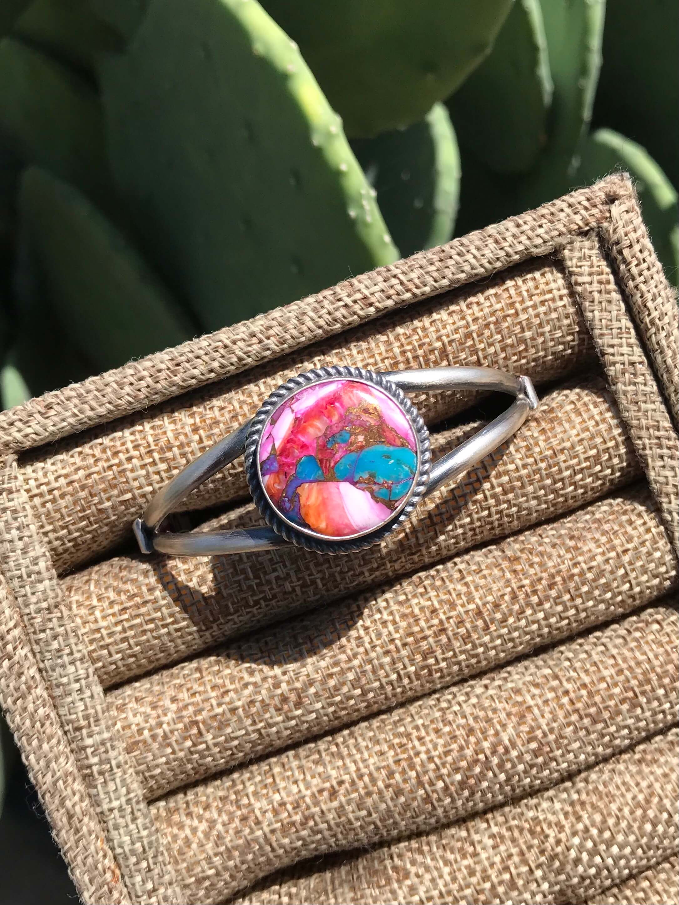 The Dahlia Cuff, 5-Bracelets & Cuffs-Calli Co., Turquoise and Silver Jewelry, Native American Handmade, Zuni Tribe, Navajo Tribe, Brock Texas