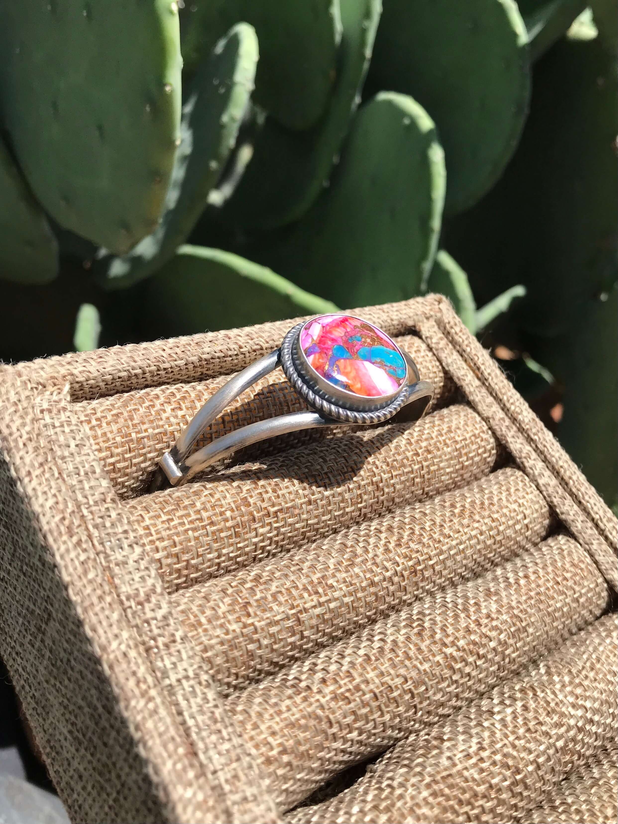 The Dahlia Cuff, 5-Bracelets & Cuffs-Calli Co., Turquoise and Silver Jewelry, Native American Handmade, Zuni Tribe, Navajo Tribe, Brock Texas