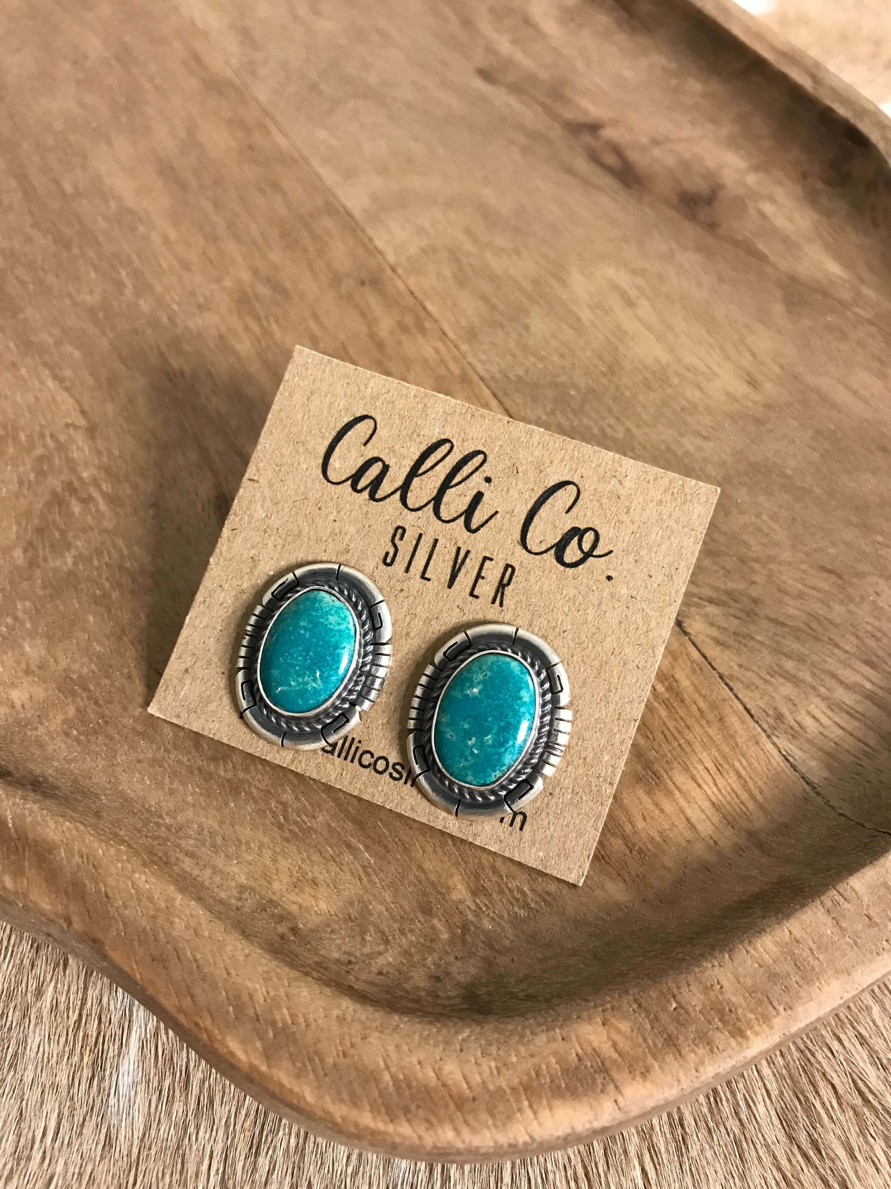The Turquoise Studs, 73-Earrings-Calli Co., Turquoise and Silver Jewelry, Native American Handmade, Zuni Tribe, Navajo Tribe, Brock Texas
