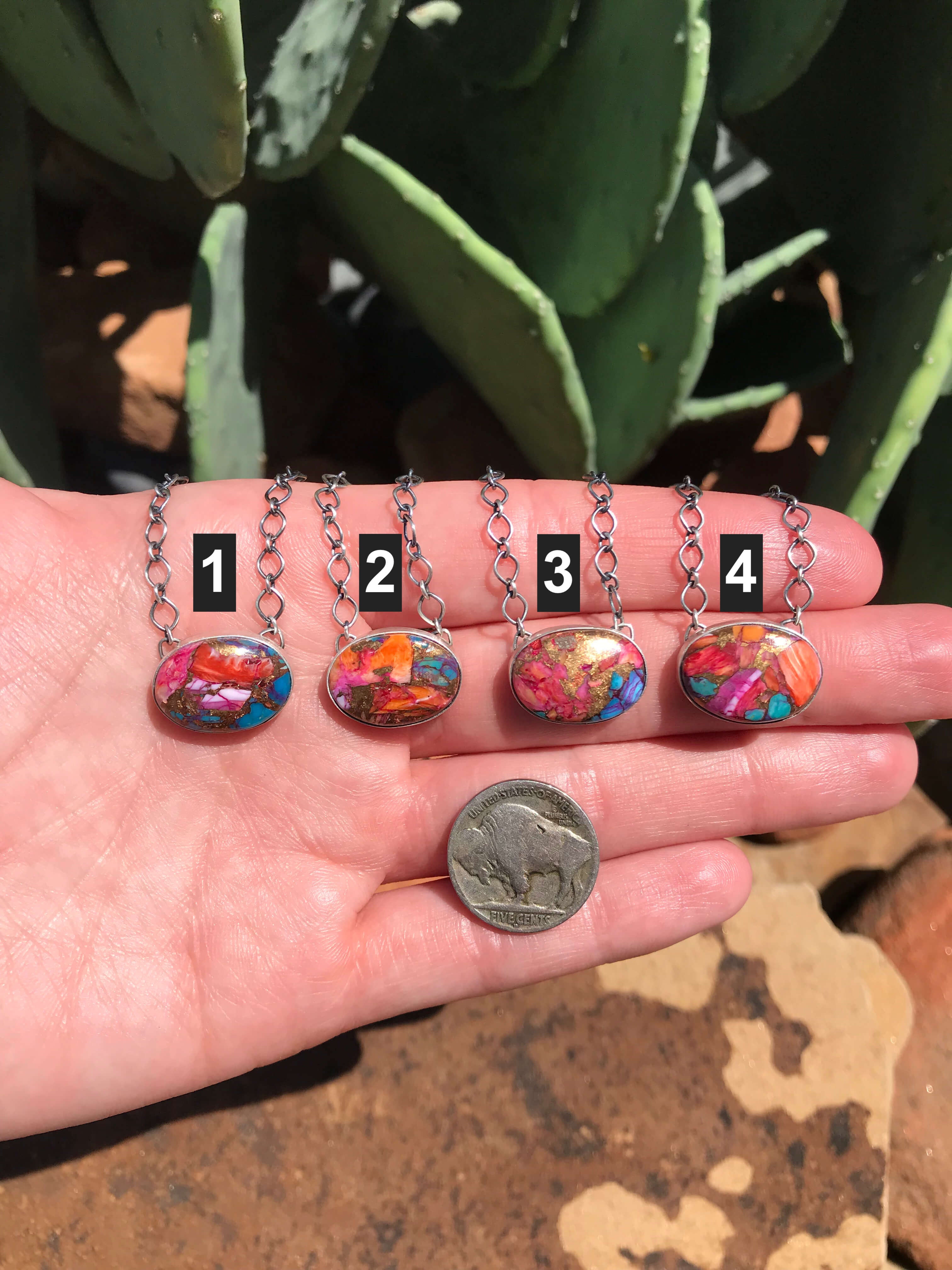 The Ginny Necklaces-Necklaces-Calli Co., Turquoise and Silver Jewelry, Native American Handmade, Zuni Tribe, Navajo Tribe, Brock Texas