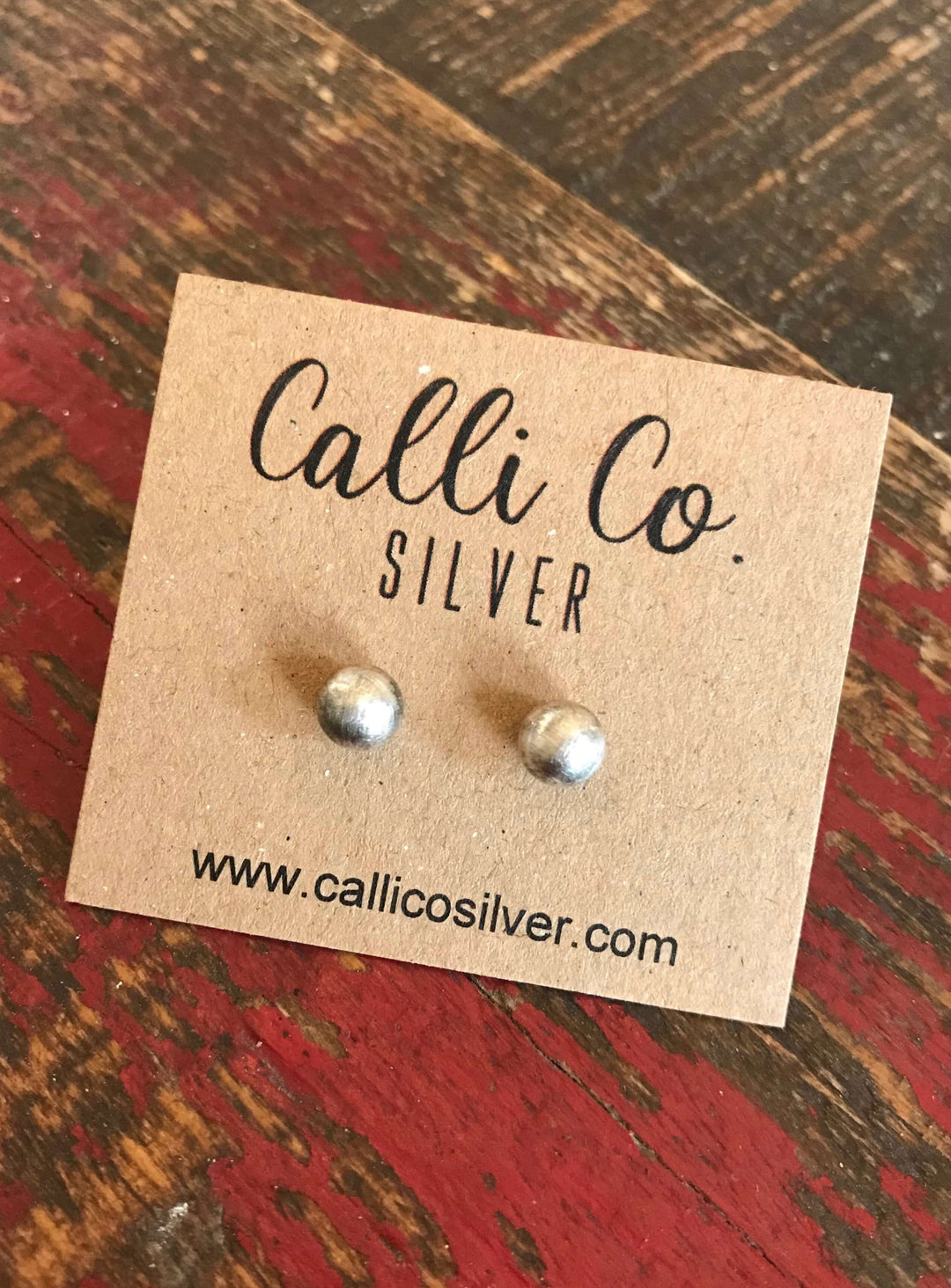 The 5mm Pearl Studs-Earrings-Calli Co., Turquoise and Silver Jewelry, Native American Handmade, Zuni Tribe, Navajo Tribe, Brock Texas