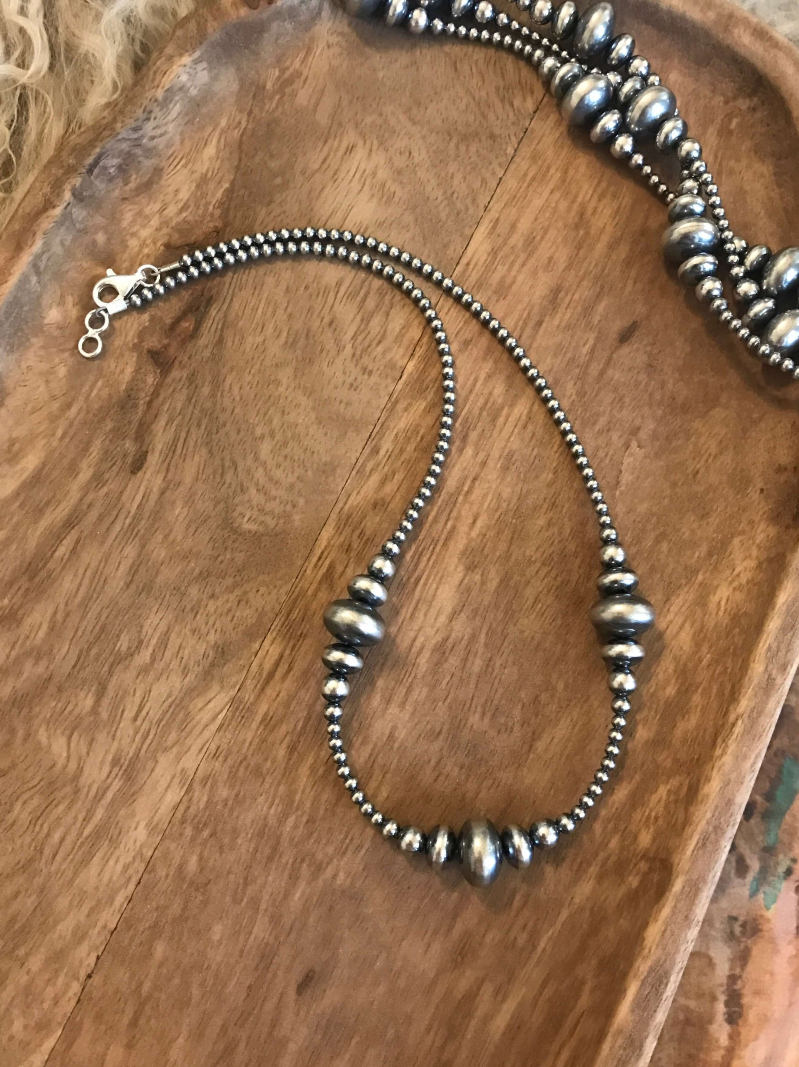 The Texola Necklace-Necklaces-Calli Co., Turquoise and Silver Jewelry, Native American Handmade, Zuni Tribe, Navajo Tribe, Brock Texas