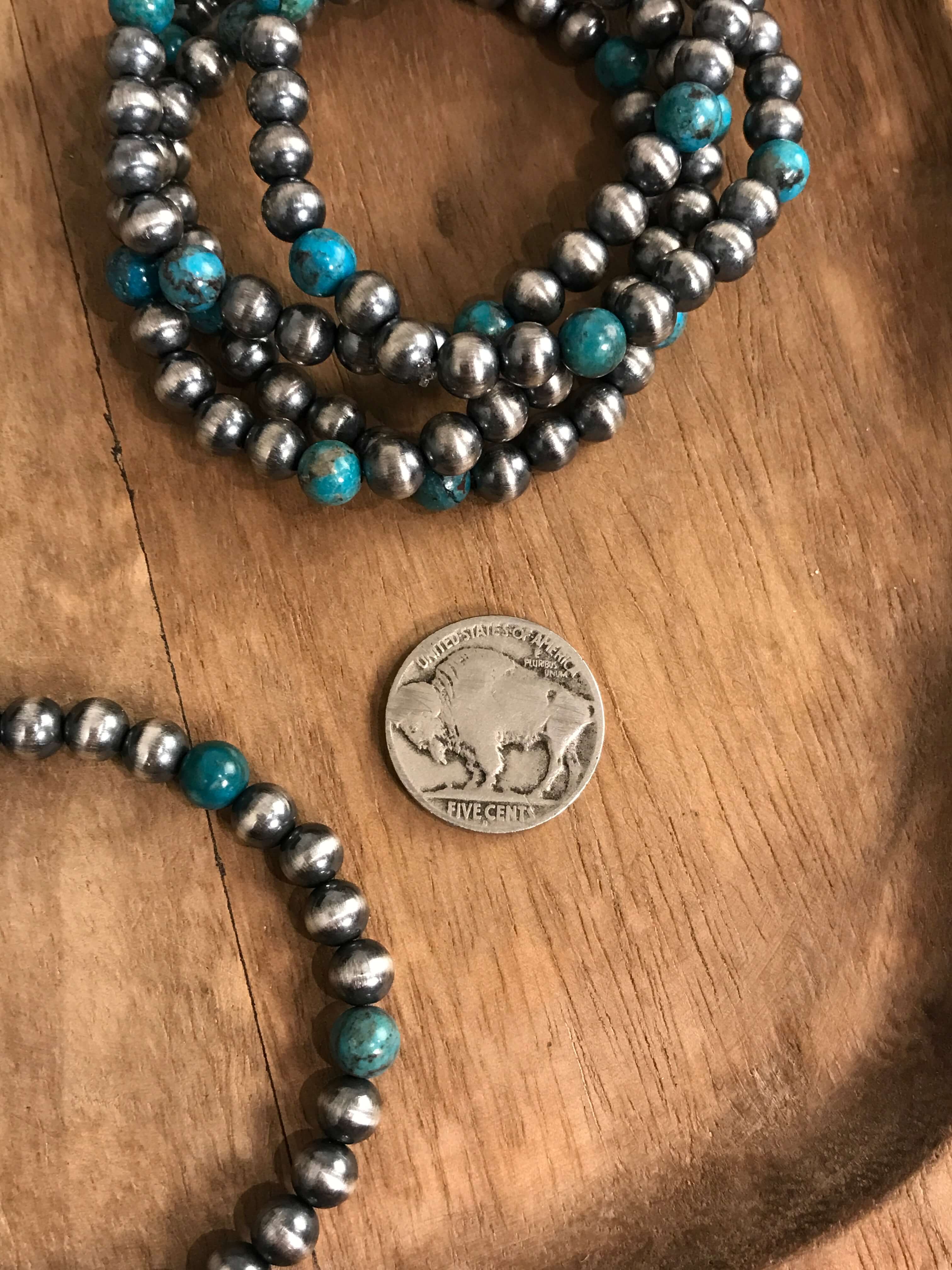 The Potomac Stretch Bracelet-Bracelets & Cuffs-Calli Co., Turquoise and Silver Jewelry, Native American Handmade, Zuni Tribe, Navajo Tribe, Brock Texas