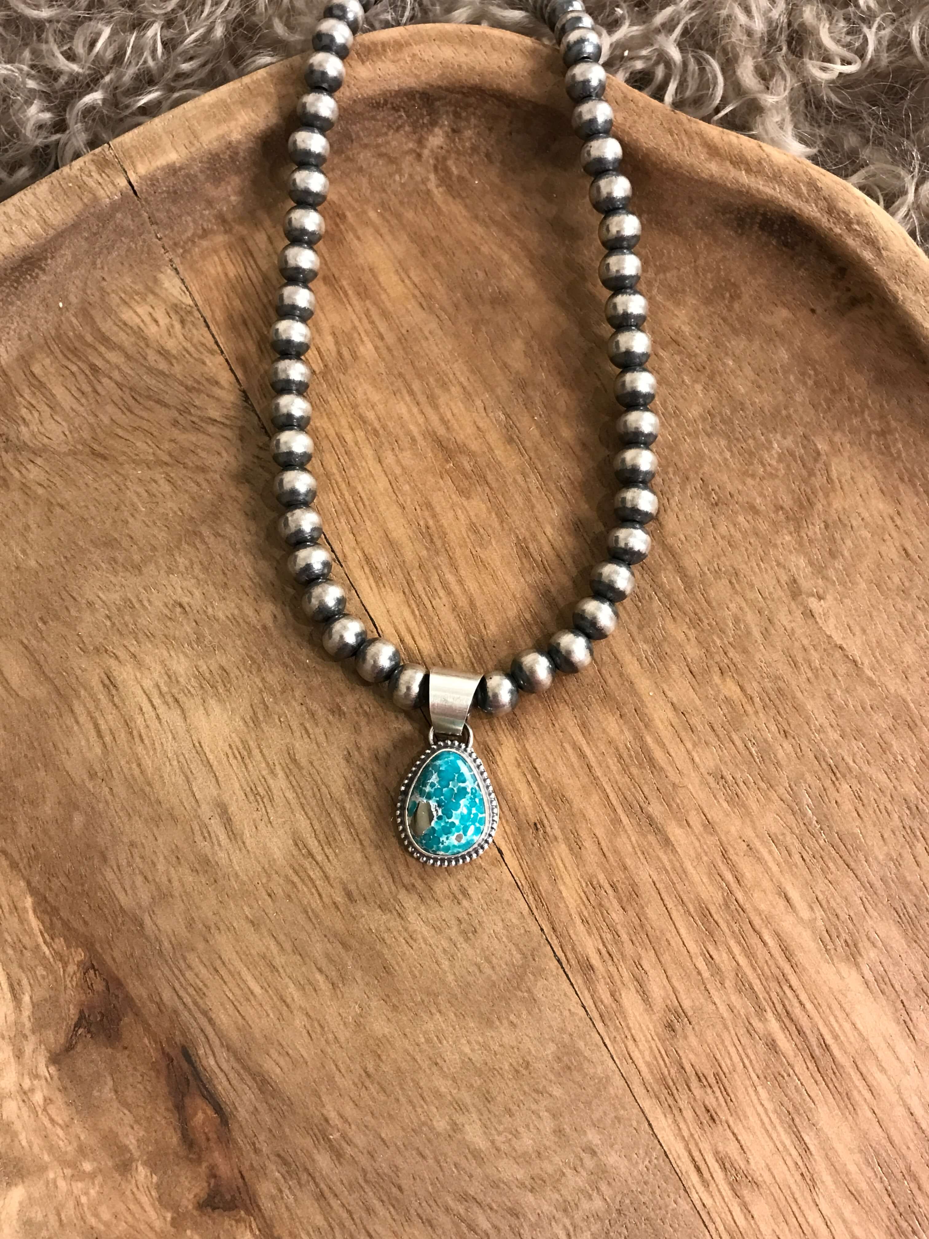 The Okanagan Pendants-Pendants-Calli Co., Turquoise and Silver Jewelry, Native American Handmade, Zuni Tribe, Navajo Tribe, Brock Texas