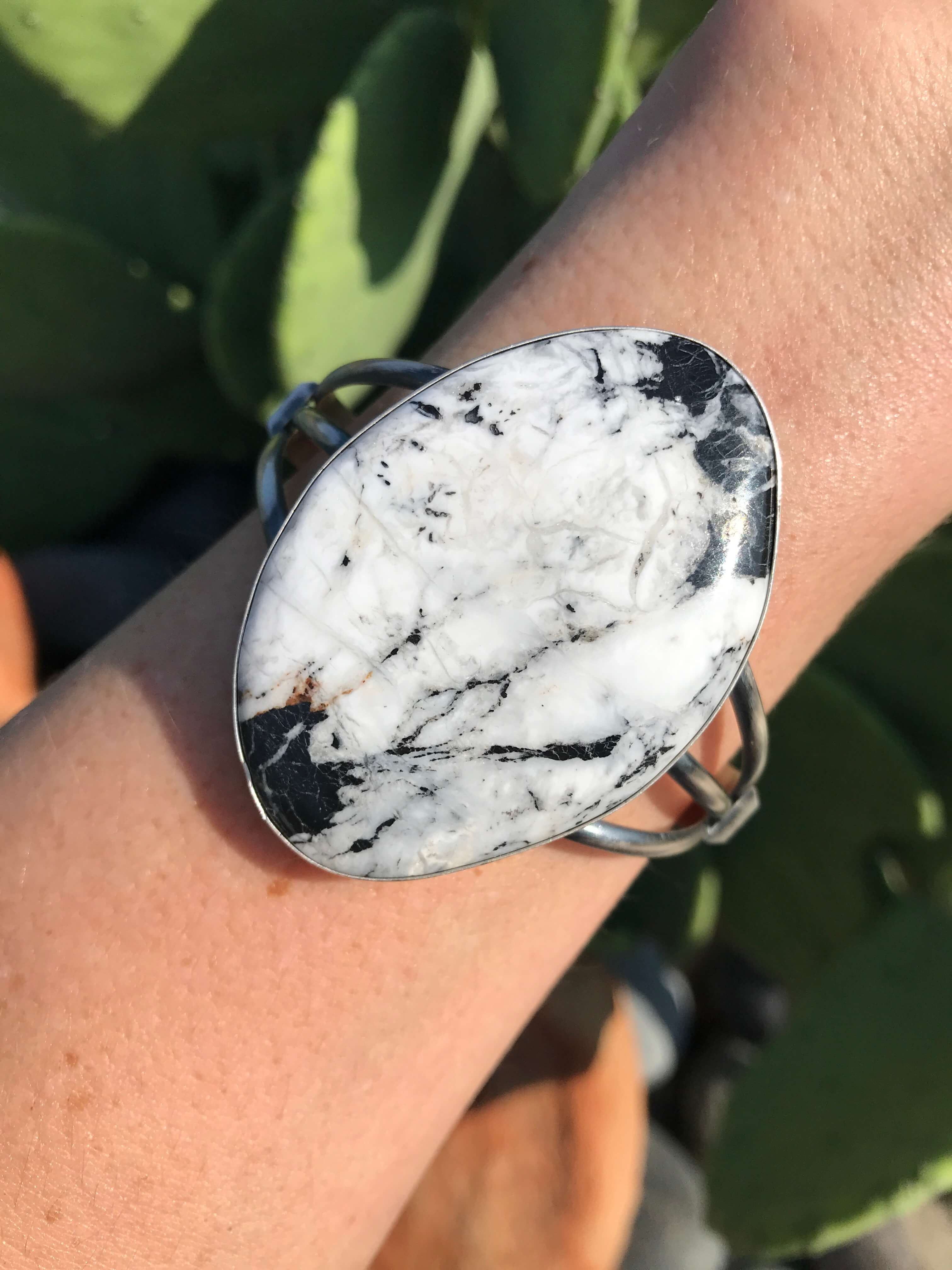 The Maria Cuff-Bracelets & Cuffs-Calli Co., Turquoise and Silver Jewelry, Native American Handmade, Zuni Tribe, Navajo Tribe, Brock Texas