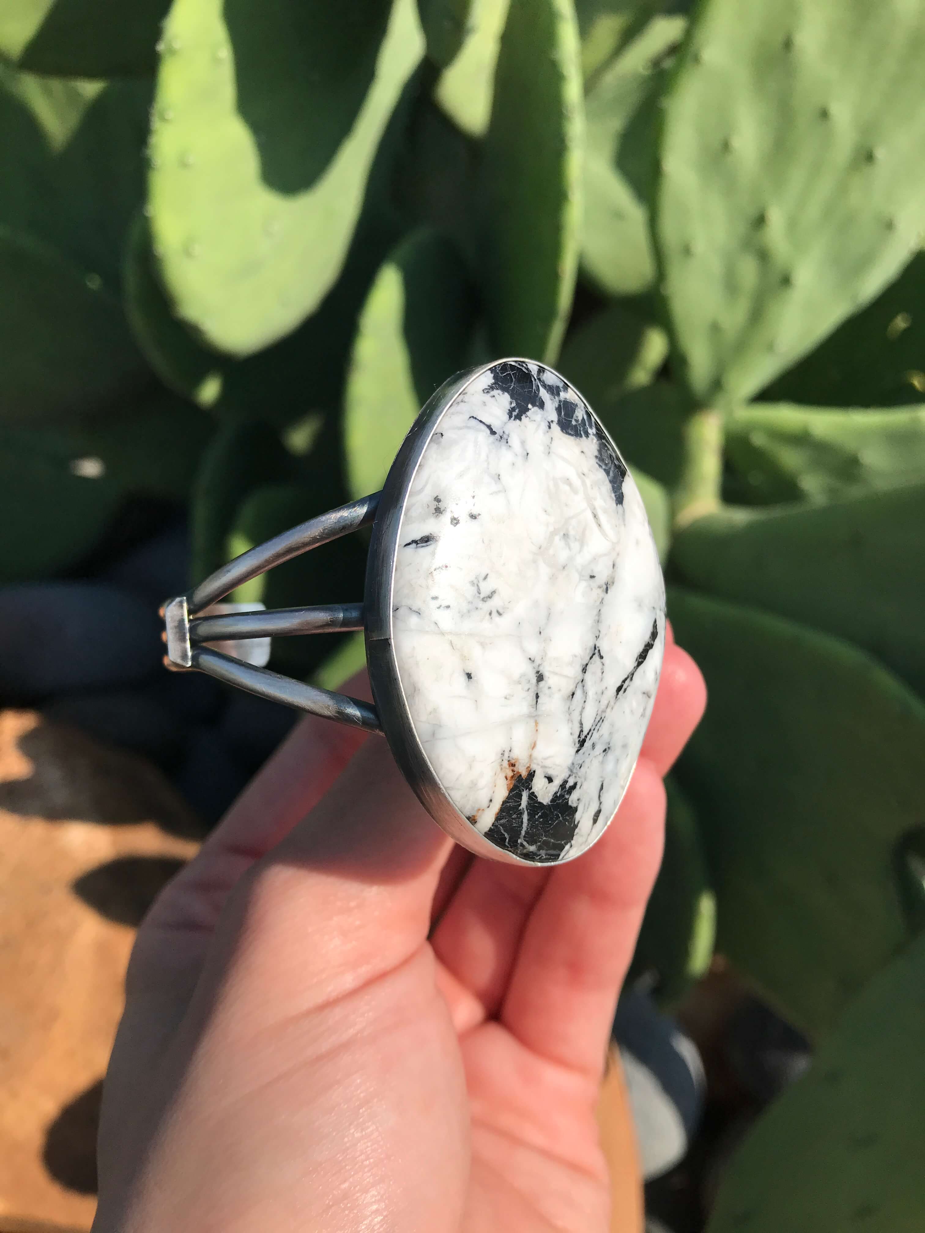 The Maria Cuff-Bracelets & Cuffs-Calli Co., Turquoise and Silver Jewelry, Native American Handmade, Zuni Tribe, Navajo Tribe, Brock Texas