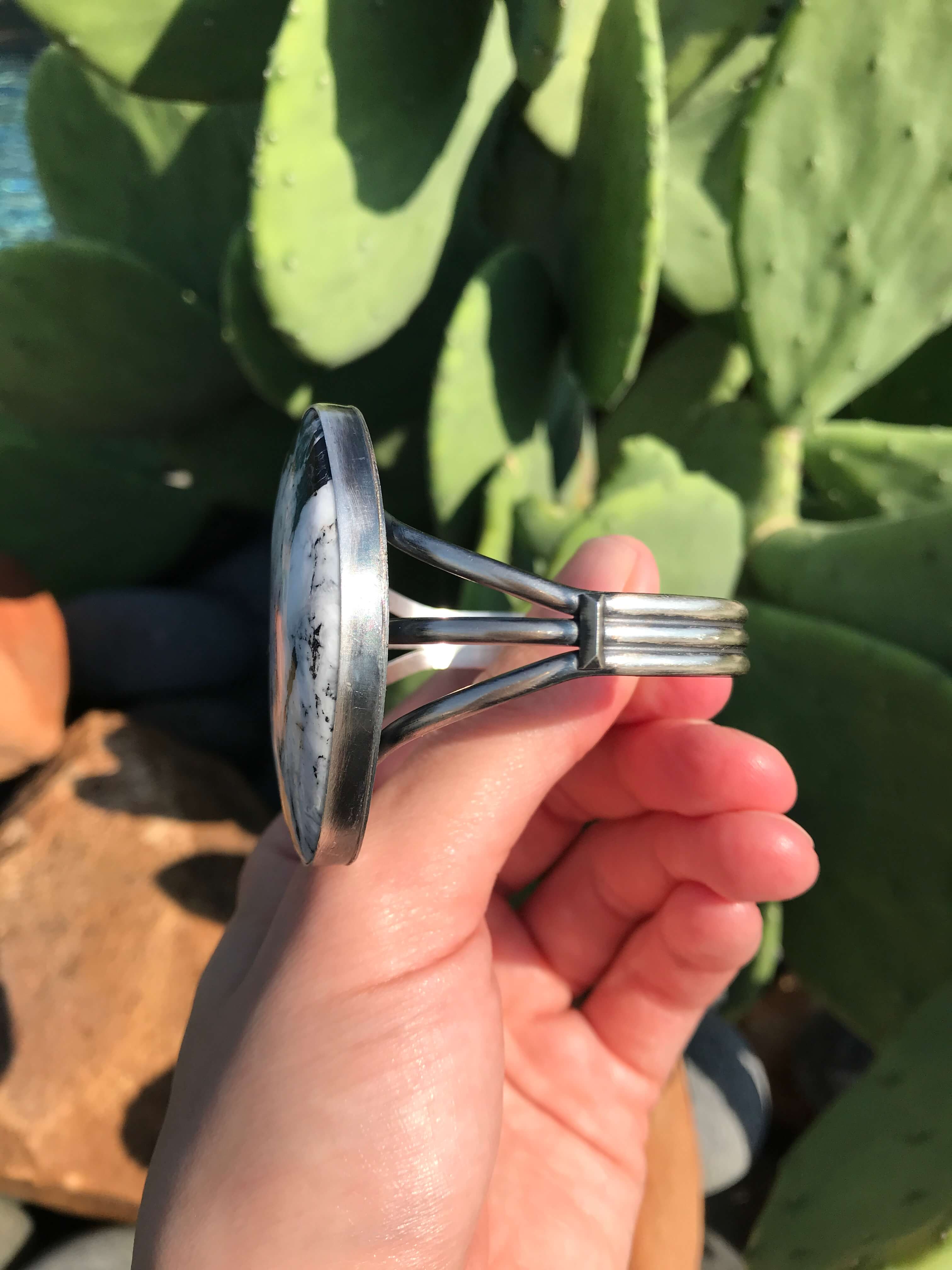 The Maria Cuff-Bracelets & Cuffs-Calli Co., Turquoise and Silver Jewelry, Native American Handmade, Zuni Tribe, Navajo Tribe, Brock Texas